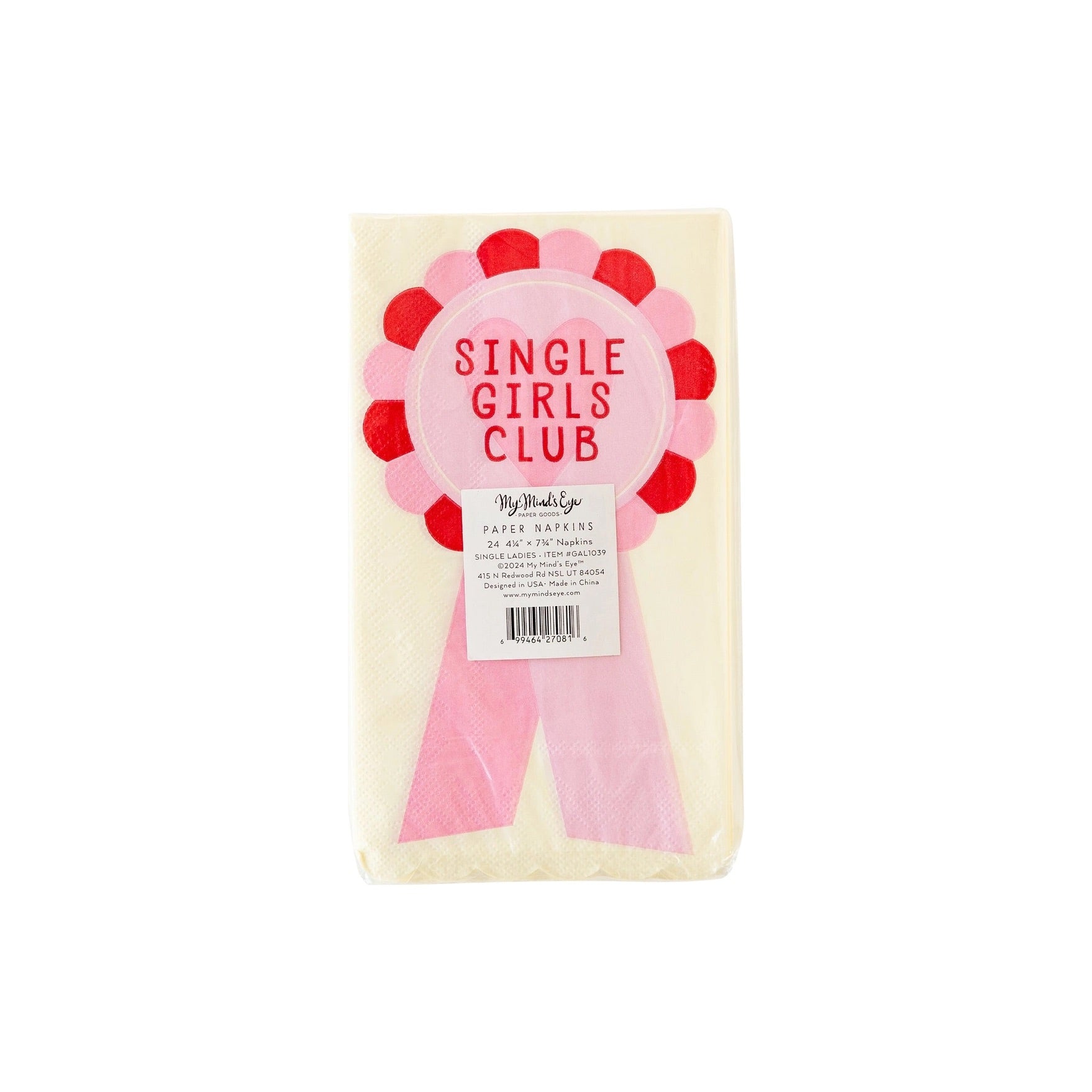 Galentine's day paper dinner napkins