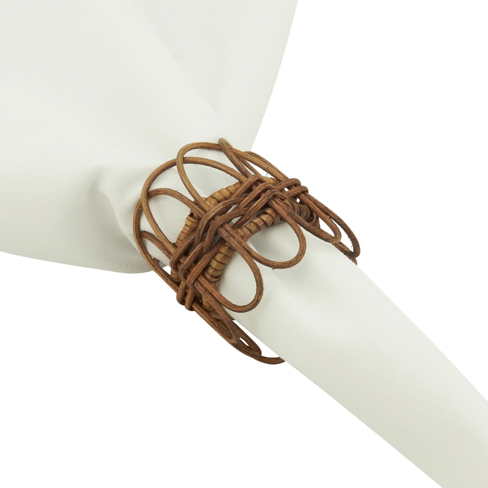 Twisted Rattan Napkin Rings (Set of 4), Caramel, 1.5".jpeg