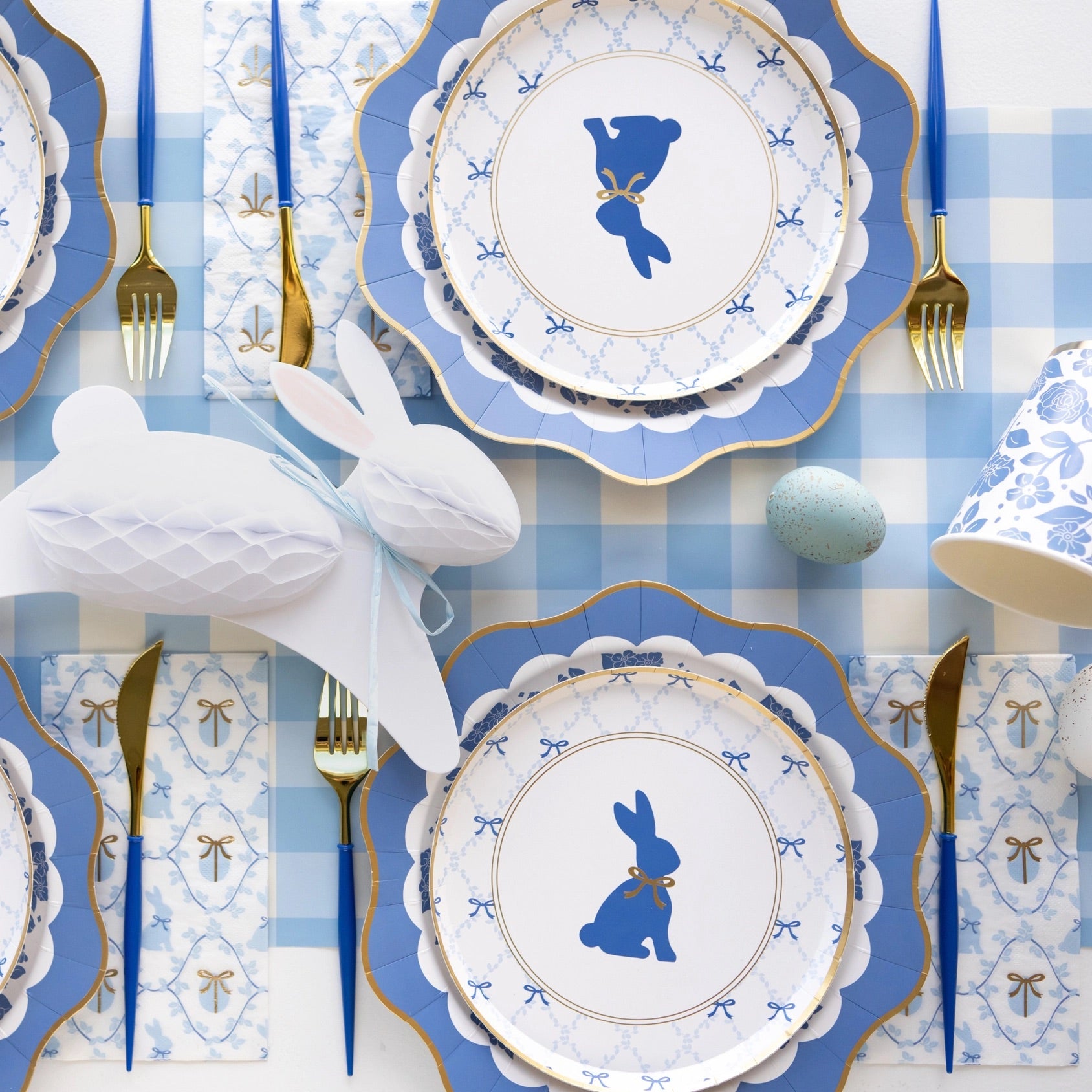 Blue Easter Dinner Napkins
