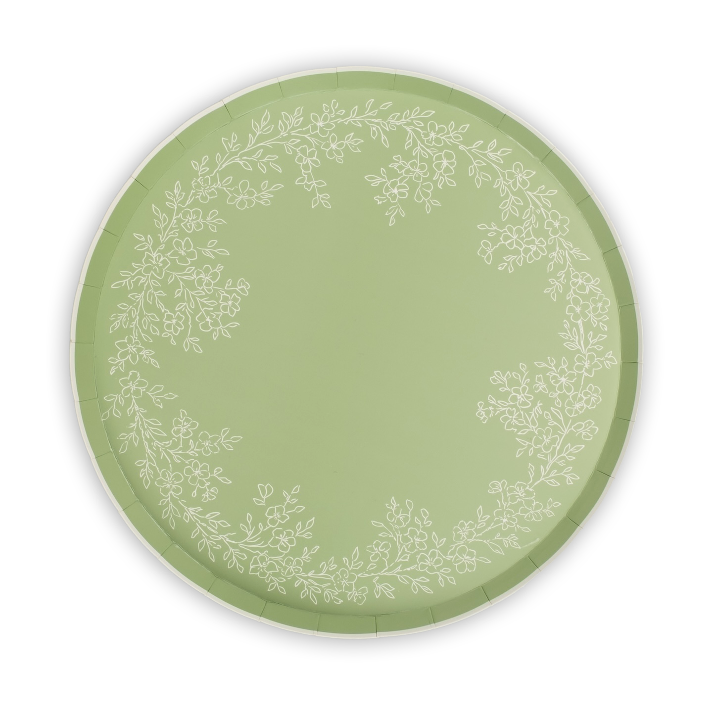 Floral Elegance Sage Dinner Plates