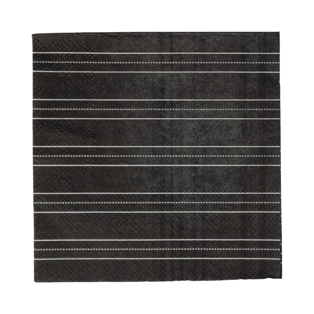 Back side of napkin showing chalkboard-style lines with no text