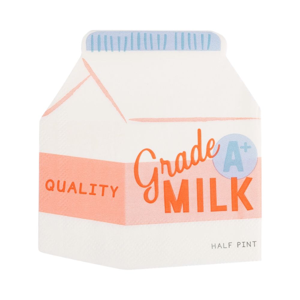 Milk Carton Cocktail Napkin Set