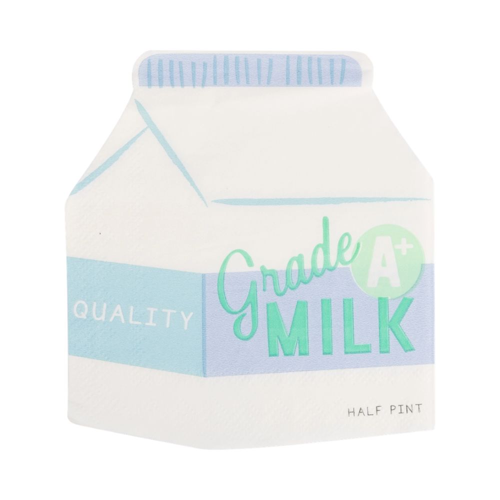 Milk Carton Cocktail Napkin Set