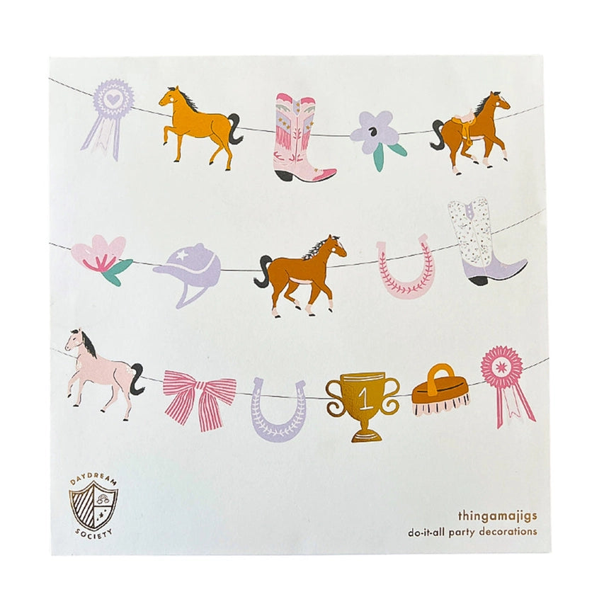 Boxed Pony Tales Thingamajigs showing all 16 illustrated pieces in two rows on white background.