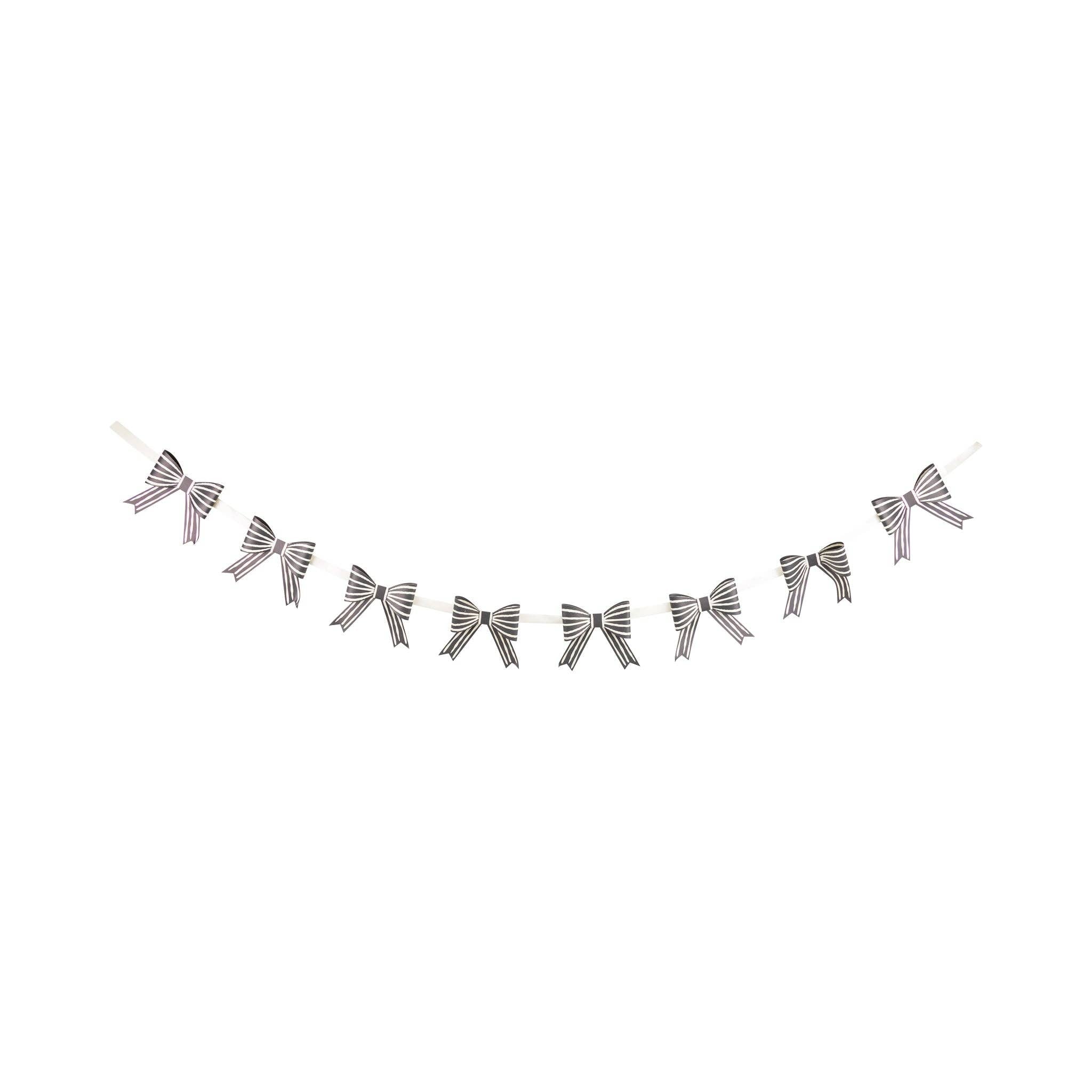 Black and White Bow Valentine's Banner
