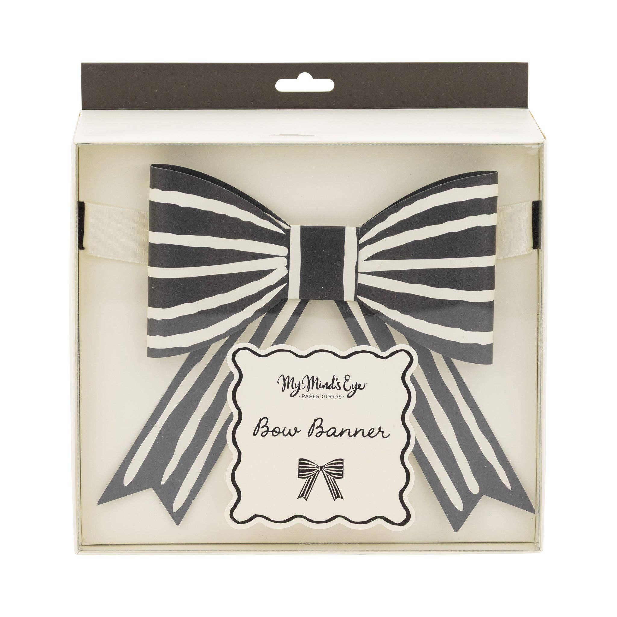 Black and White Bow Valentine's Banner