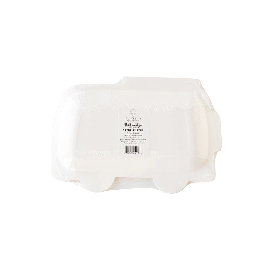 Groovy 1970s paper plates for 80s themed party.