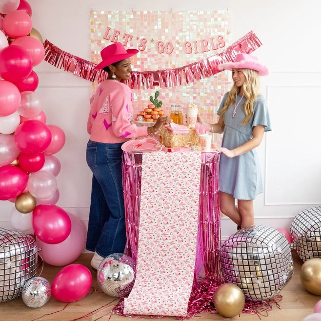 Pink Western Cowgirl Paper Table Runner