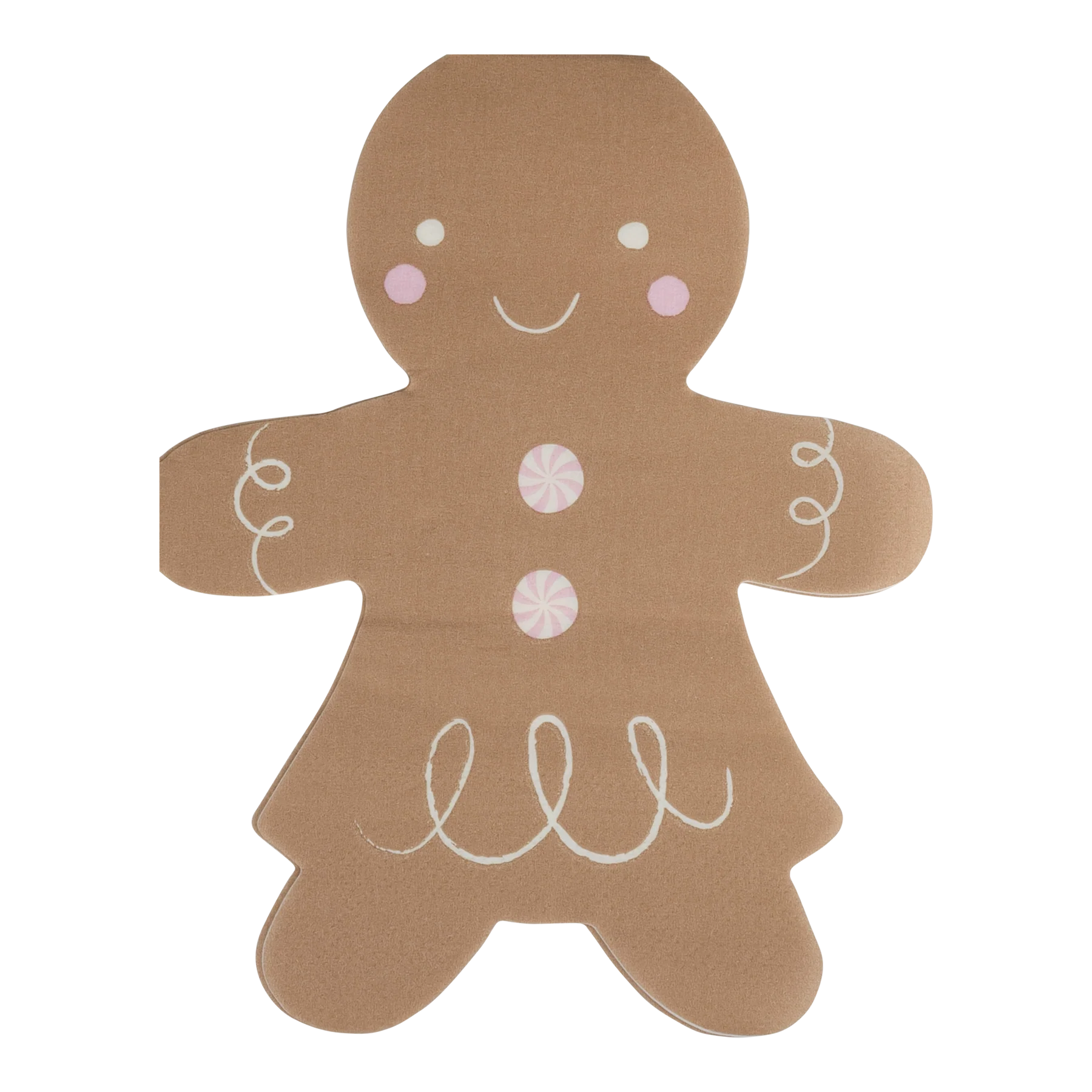 Gingerbread Girl Paper Napkin | Christmas Party Decorations, Gingerbread Birthday Supplies, Holiday Party Supplies, Kids Christmas Table