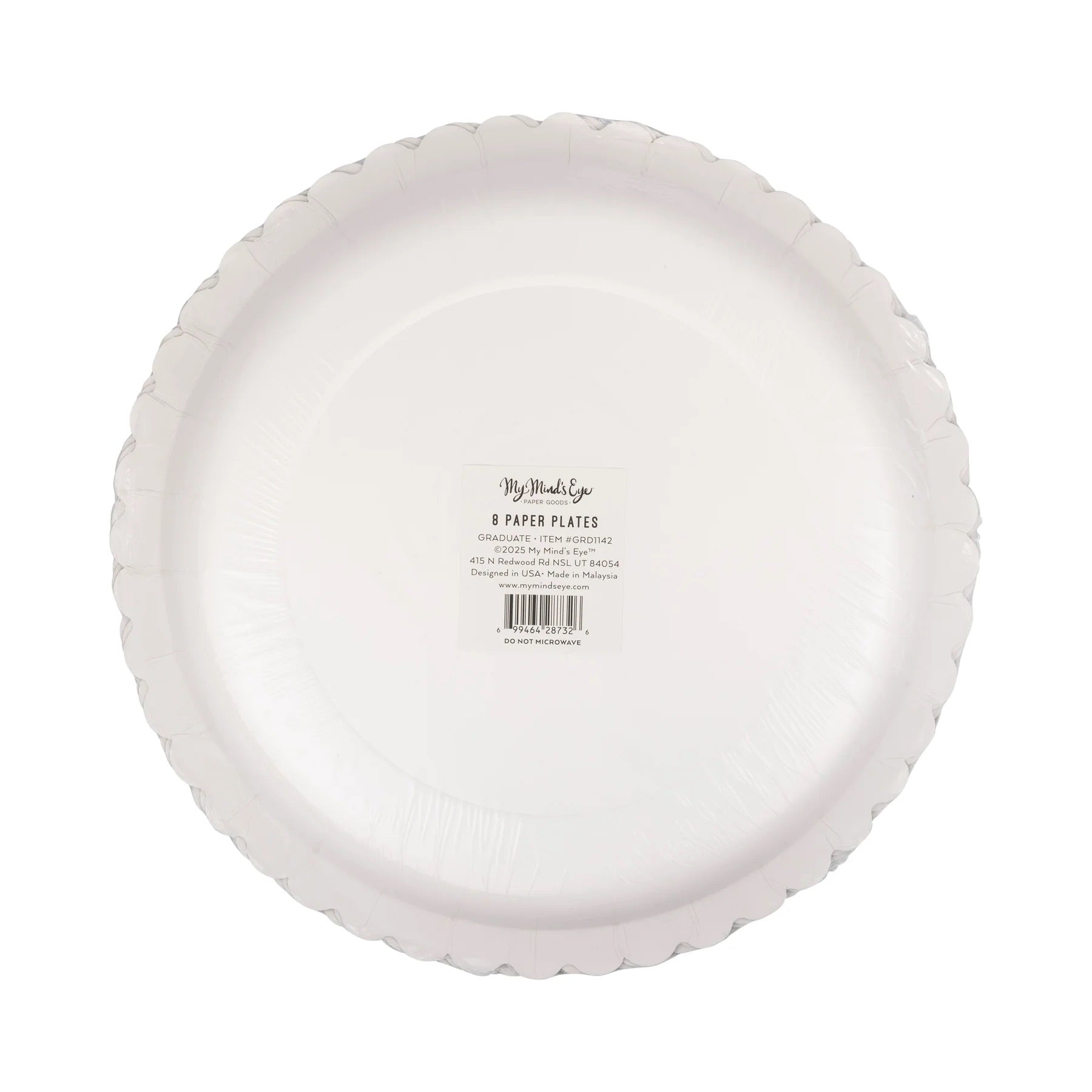 Black Graduate Paper Plates