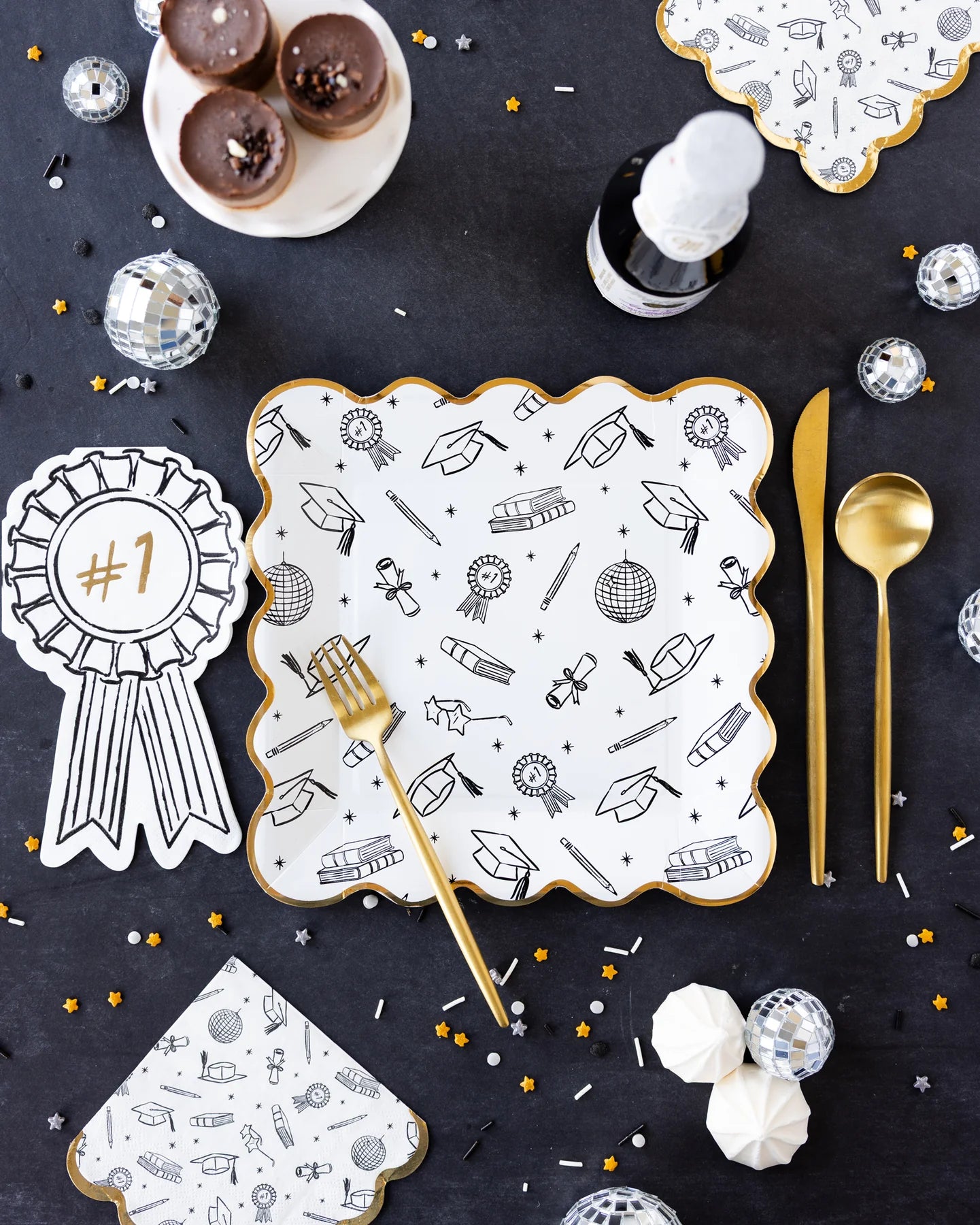 Grad Icons Foil Cocktail Napkins