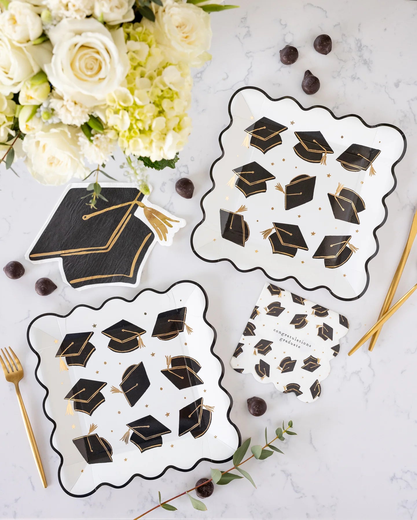 Grad Hat Scatter Cocktail Napkins