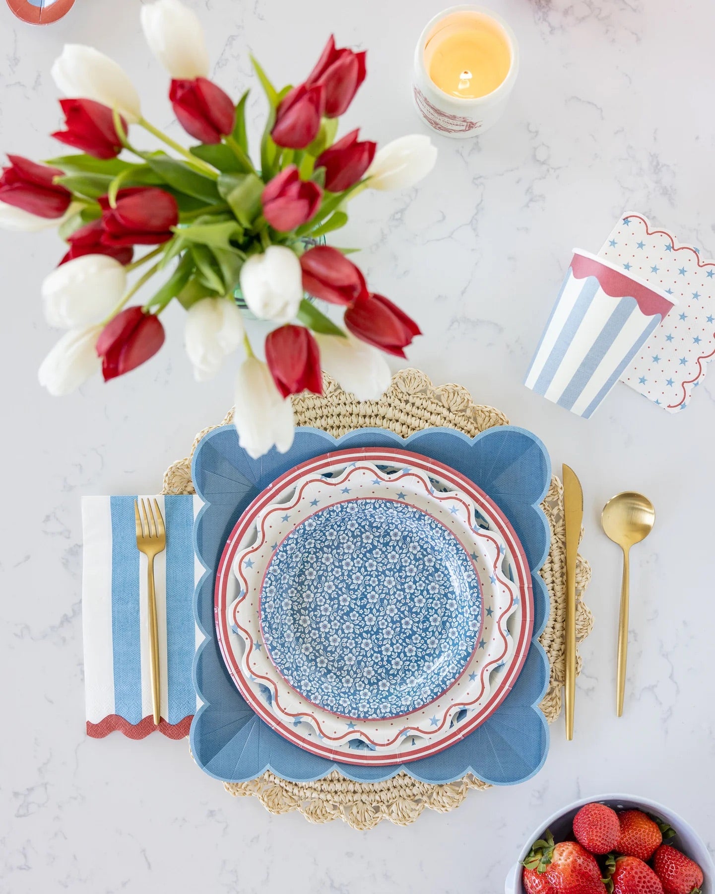 4th of July Paper Party Cups, 8ct | Red, White and Blue Paper Cups, Memorial Day Cups, American Flag Cups, Patriotic Paper Cups