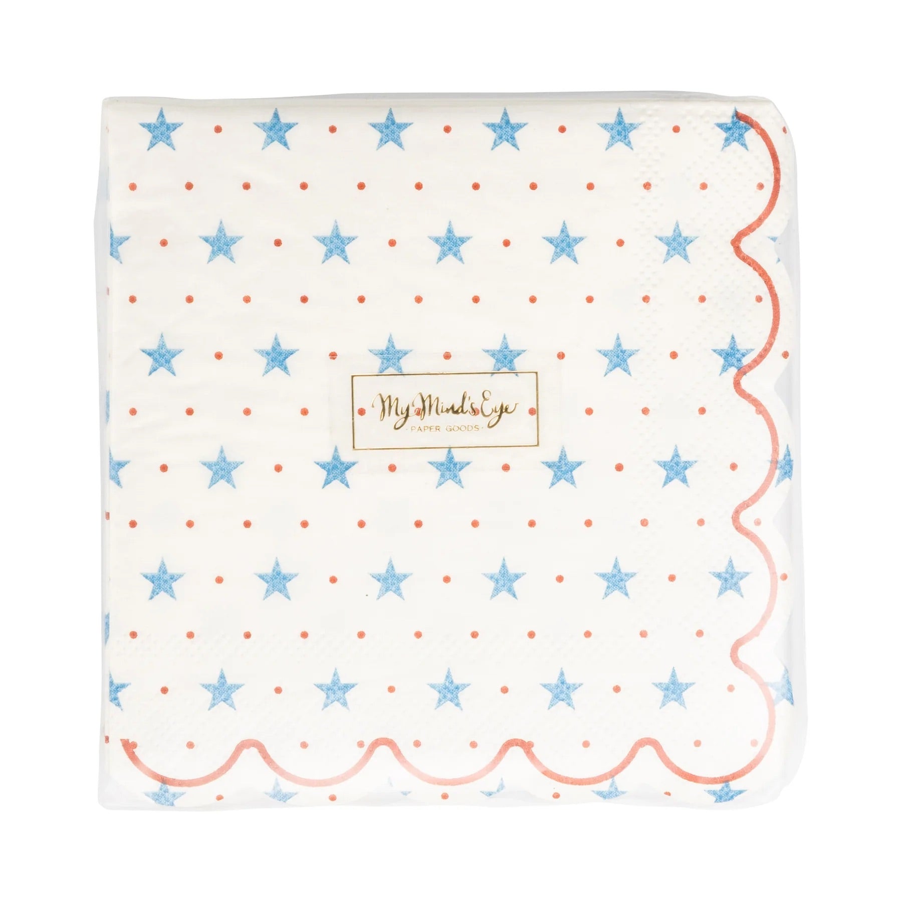 Hamptons Petite Stars Cocktail Paper Napkins, 24ct | July Fourth Napkins, 4th of July Napkins, Red White and Blue Napkins, Memorial Day