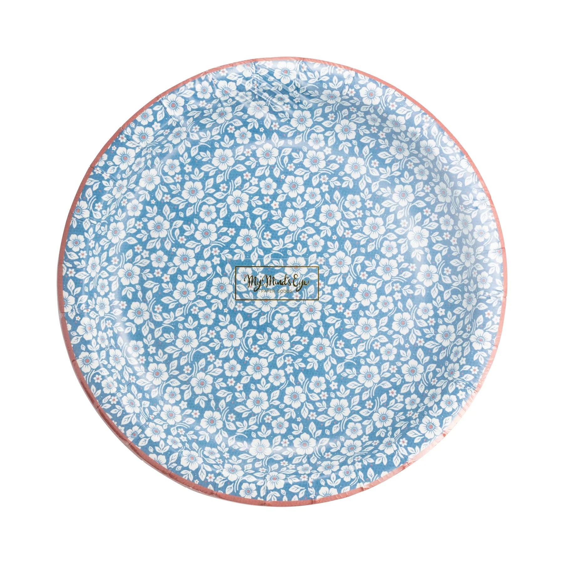 Hamptons Petite Floral 7" Paper Plate, 8ct | Patriotic Plates, July 4th Paper Plates, 4th of July Party Supplies, Paper Dessert Plates