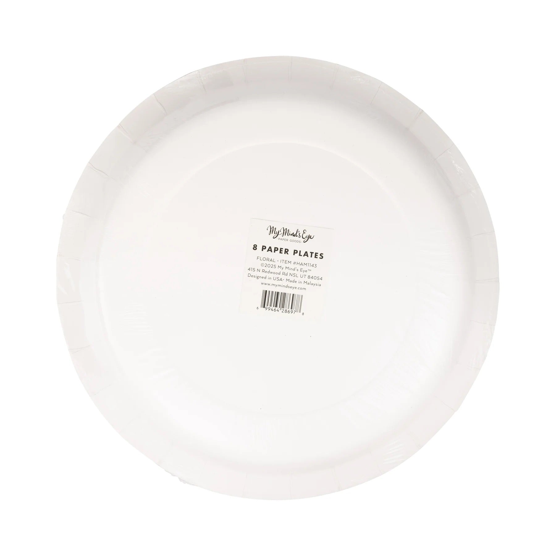 Hamptons Floral 10" Round Paper Plate, 8ct | Patriotic Plates, July 4th Paper Plates, 4th of July Party Supplies, Blue Paper Plates