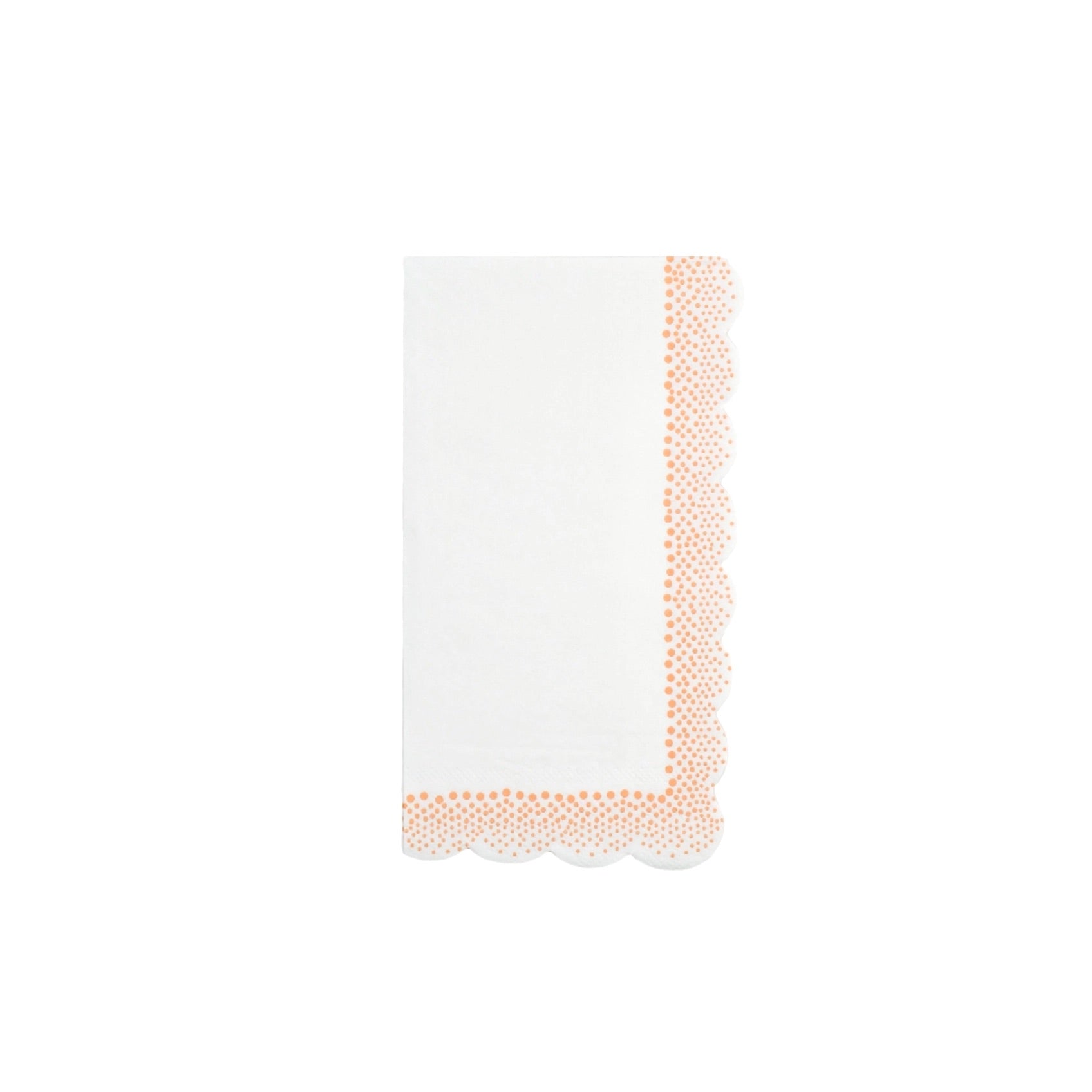 Peach polka dot guest towels featuring a soft pastel design, perfect for dinner parties and elegant gatherings.
