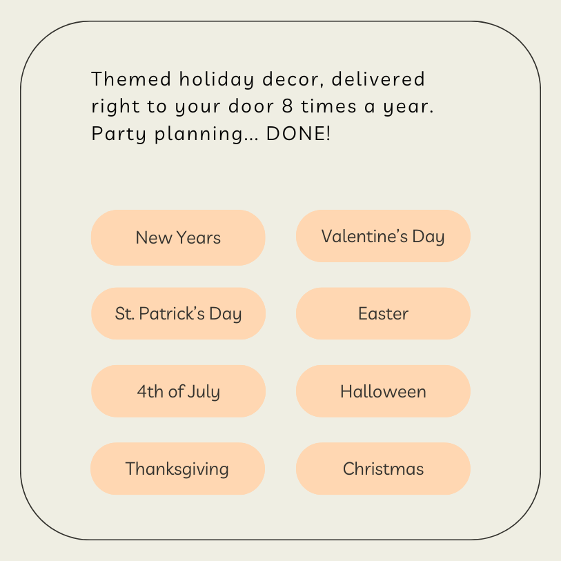Holiday Subscription Party in a Box