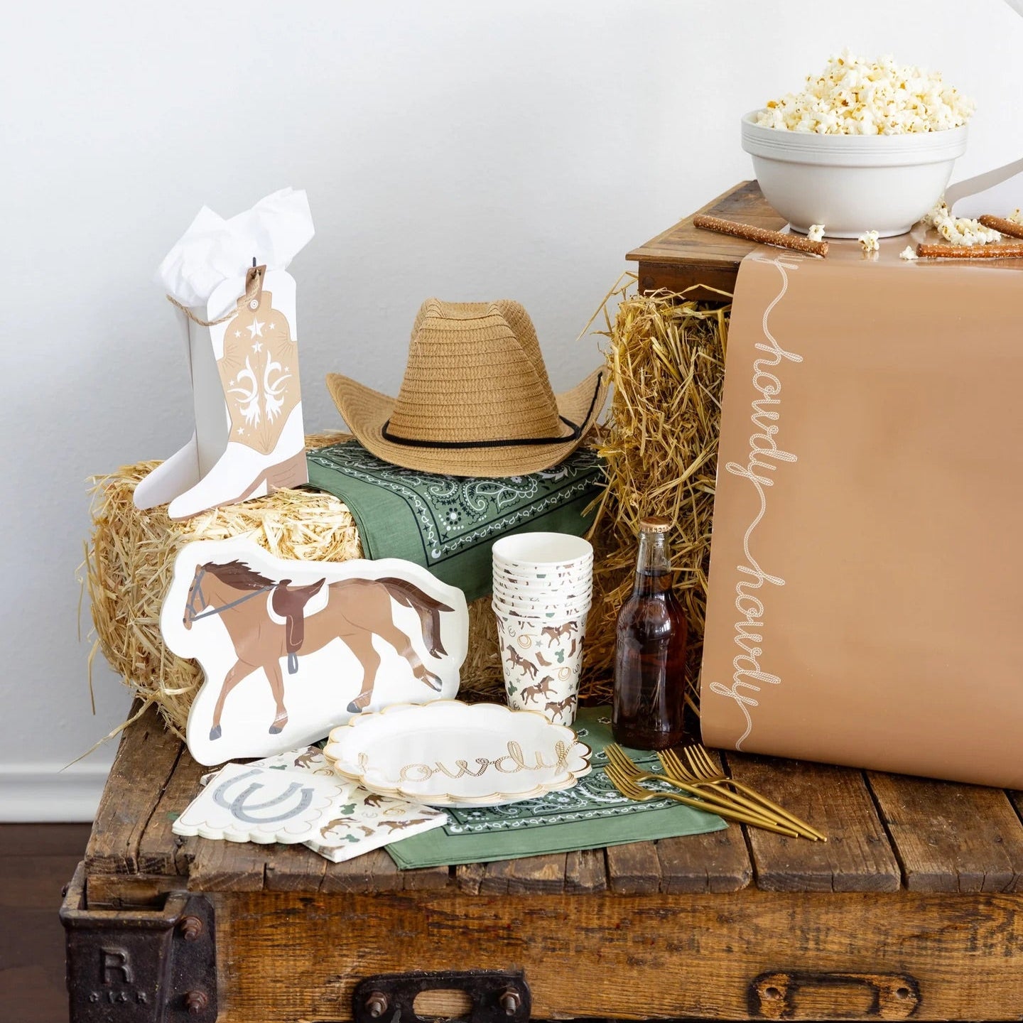 Howdy Paper Party Cups 8ct | Western Paper Cups, Cowboy Birthday, Cowboy Party Decor, Western Birthday Party, First Rodeo Birthday
