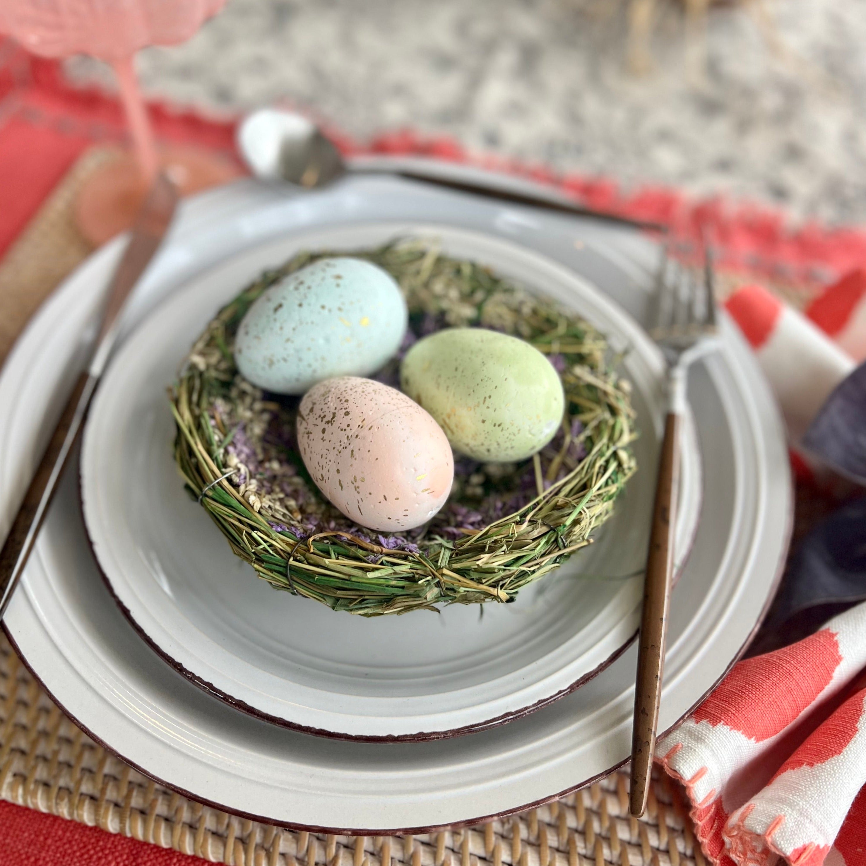 Spring birds nest perfect as a spring table decoration.