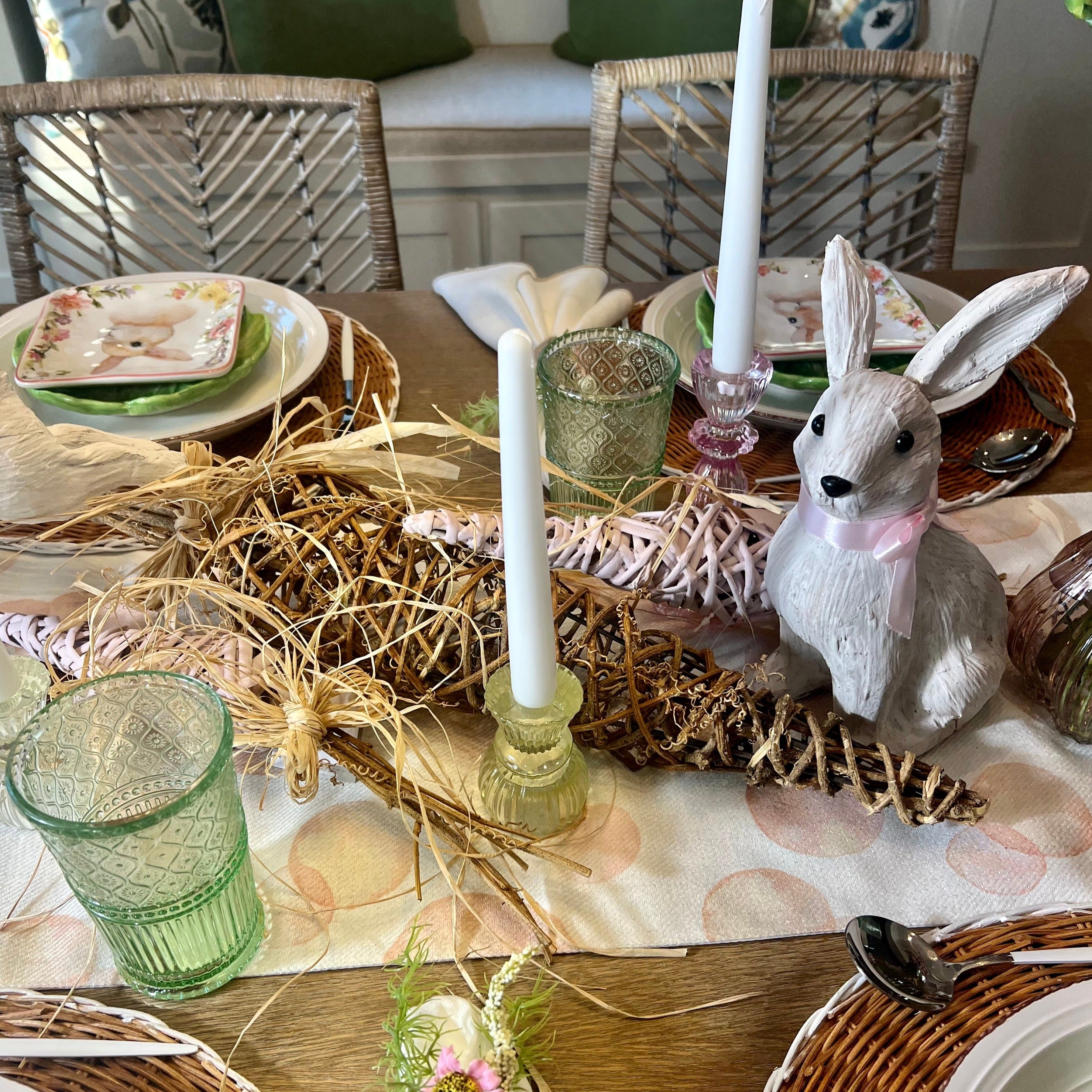 Large carrot spring decoration - perfect for an Easter tablescape.