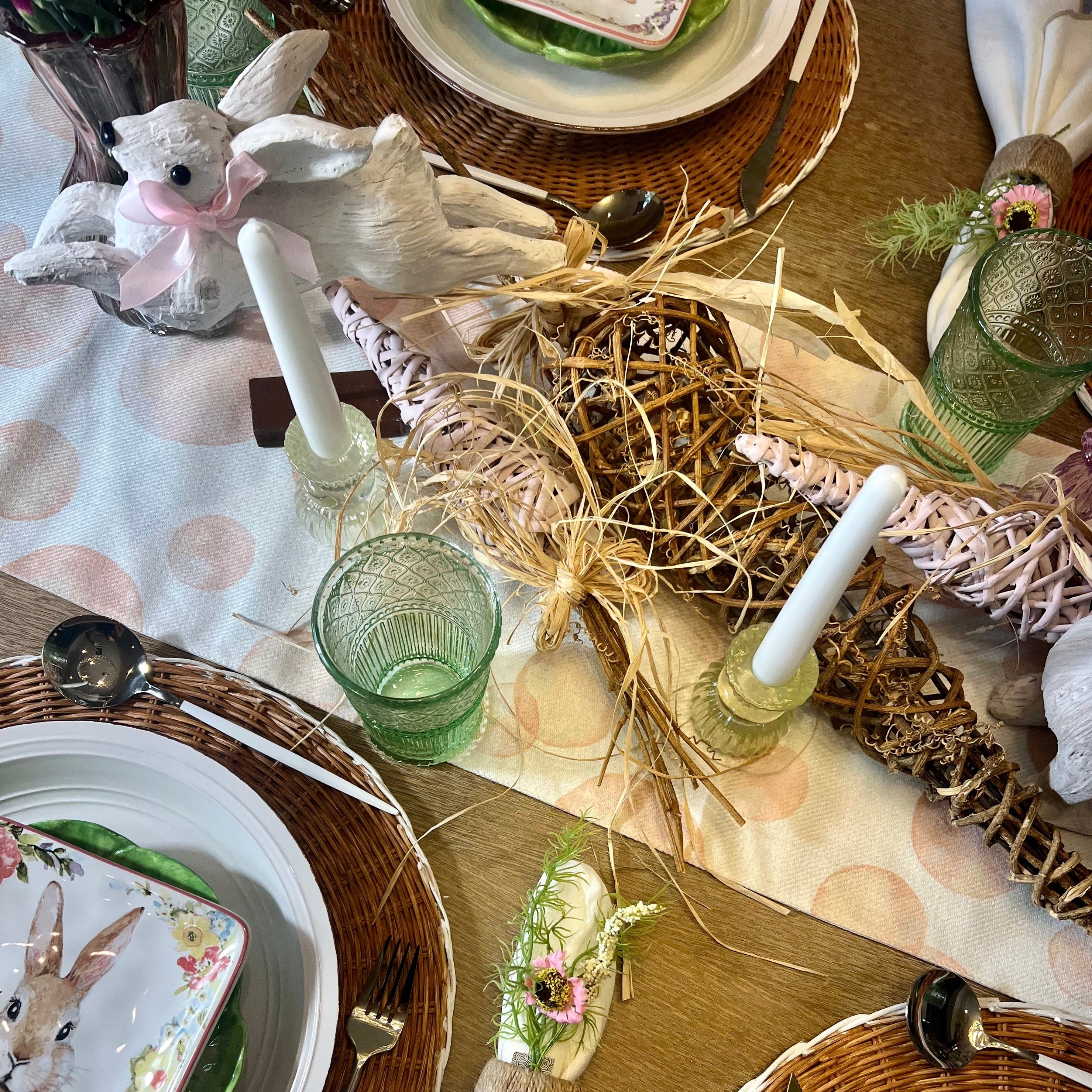 Large carrot spring decoration - perfect for an Easter tablescape.