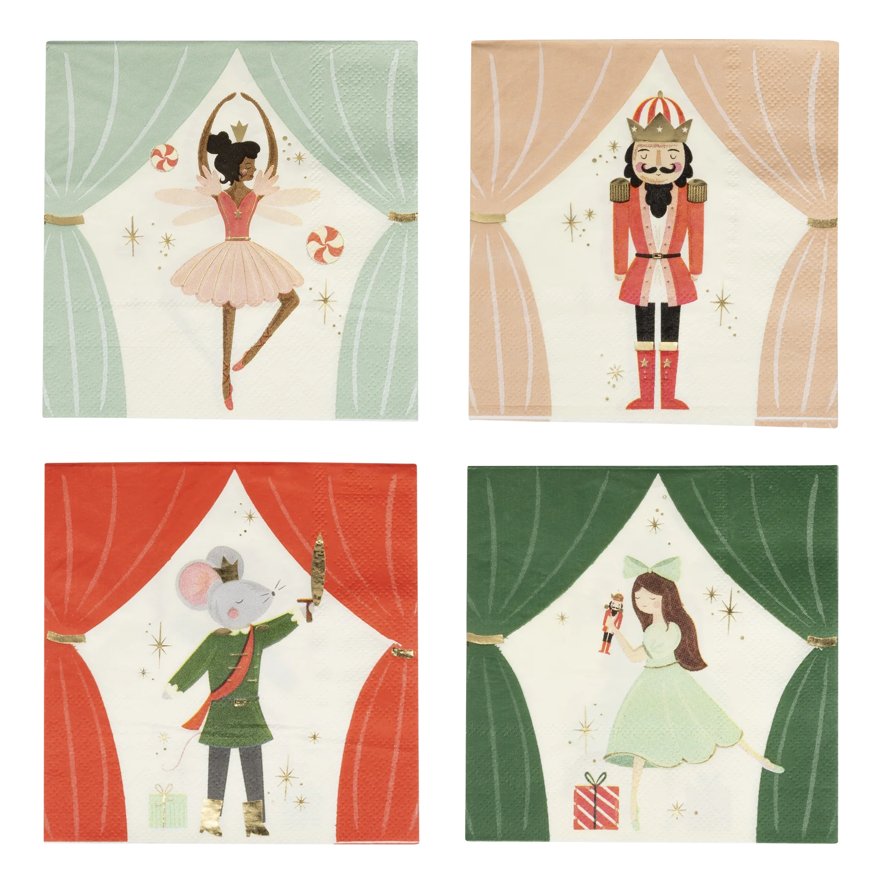Nutcracker themed paper napkins