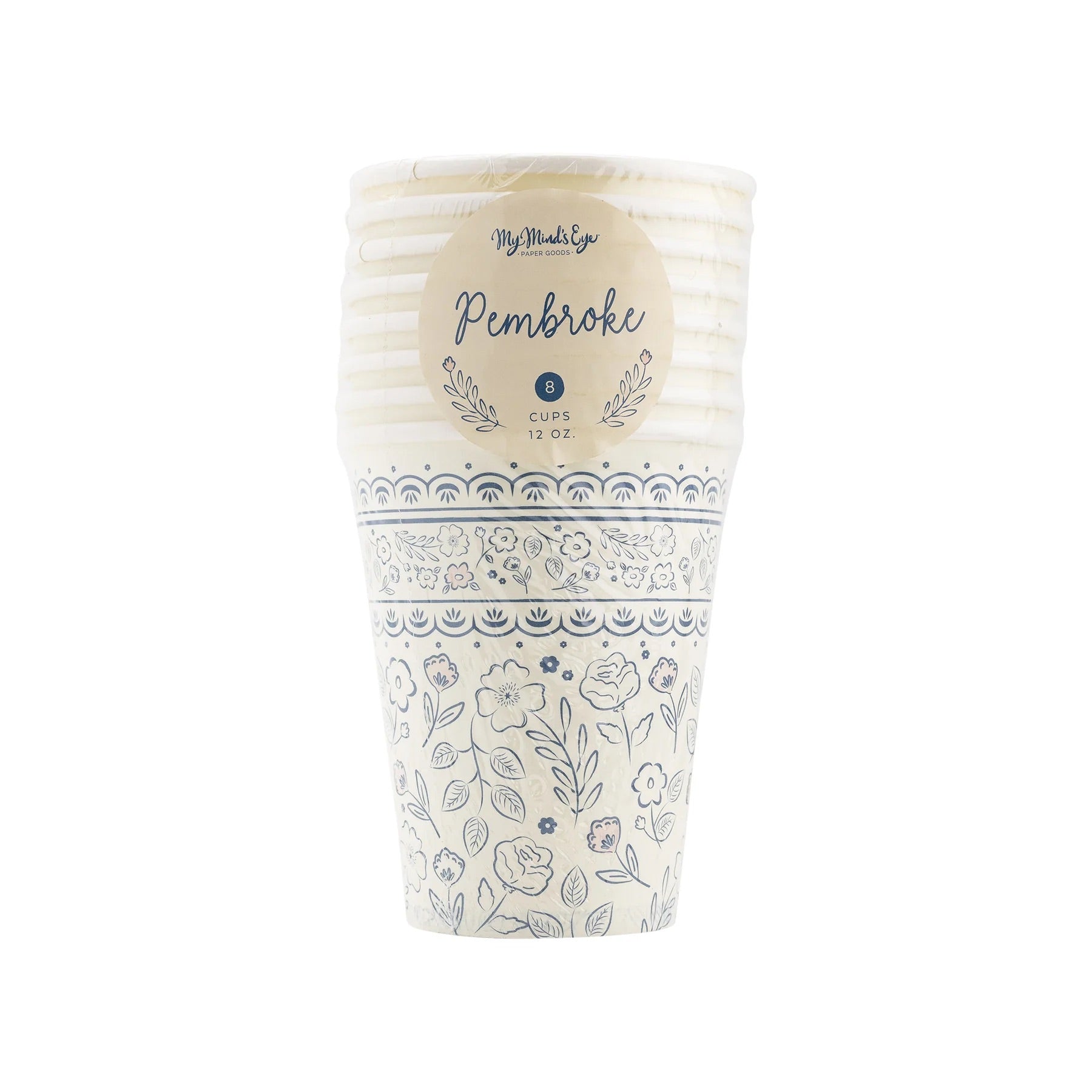 Tea Cup Paper Party Cups, 8ct | Baby Shower Cups, Tea Party Cups, Toile Baby Shower Supplies, Vintage Tea Party, Garden Birthday Decorations