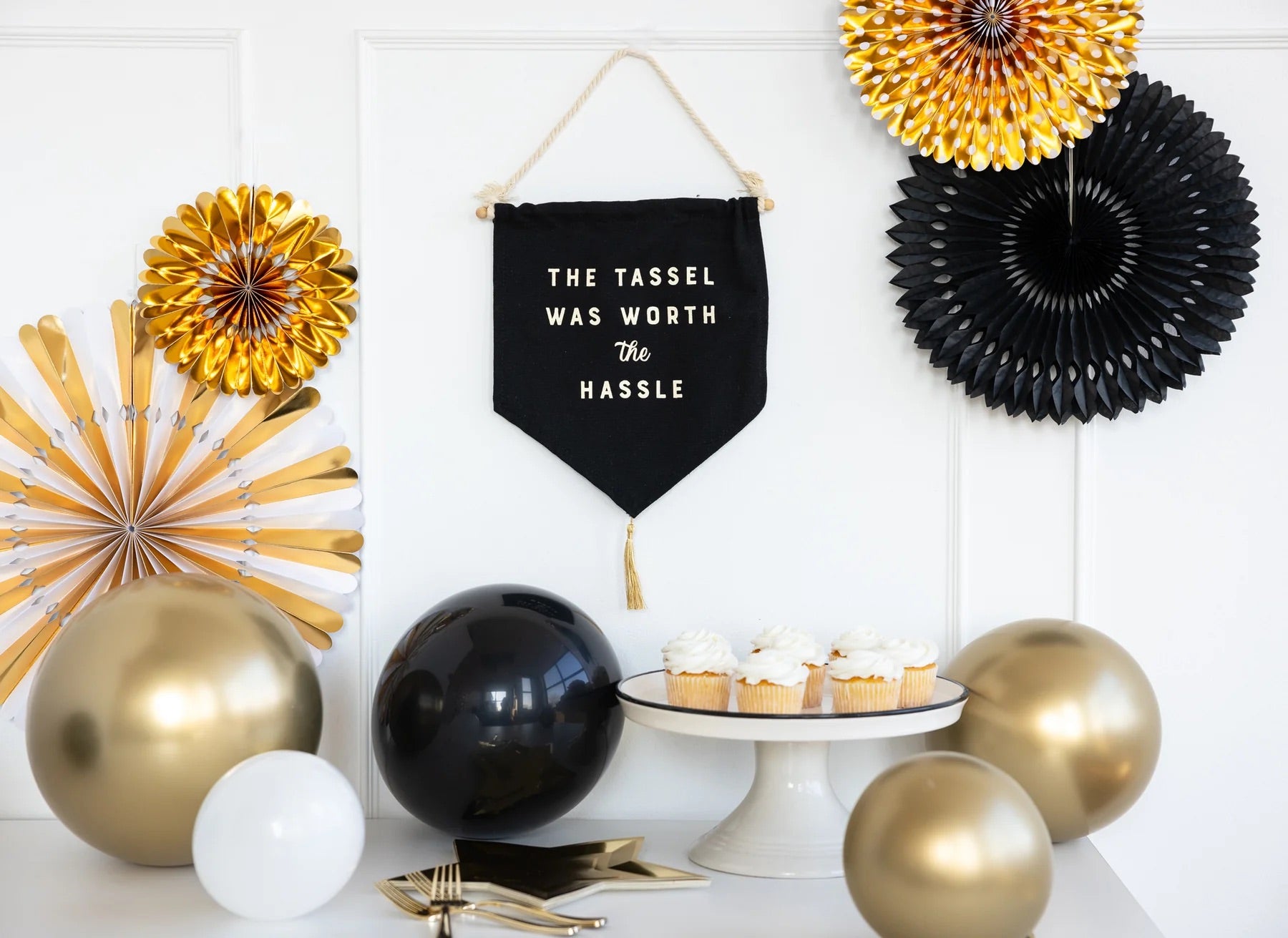 Worth the Hassle Canvas Banner | Graduation Banner, Graduation Party, Graduation Centerpiece, Grad Party Decor, Graduation Photo Prop
