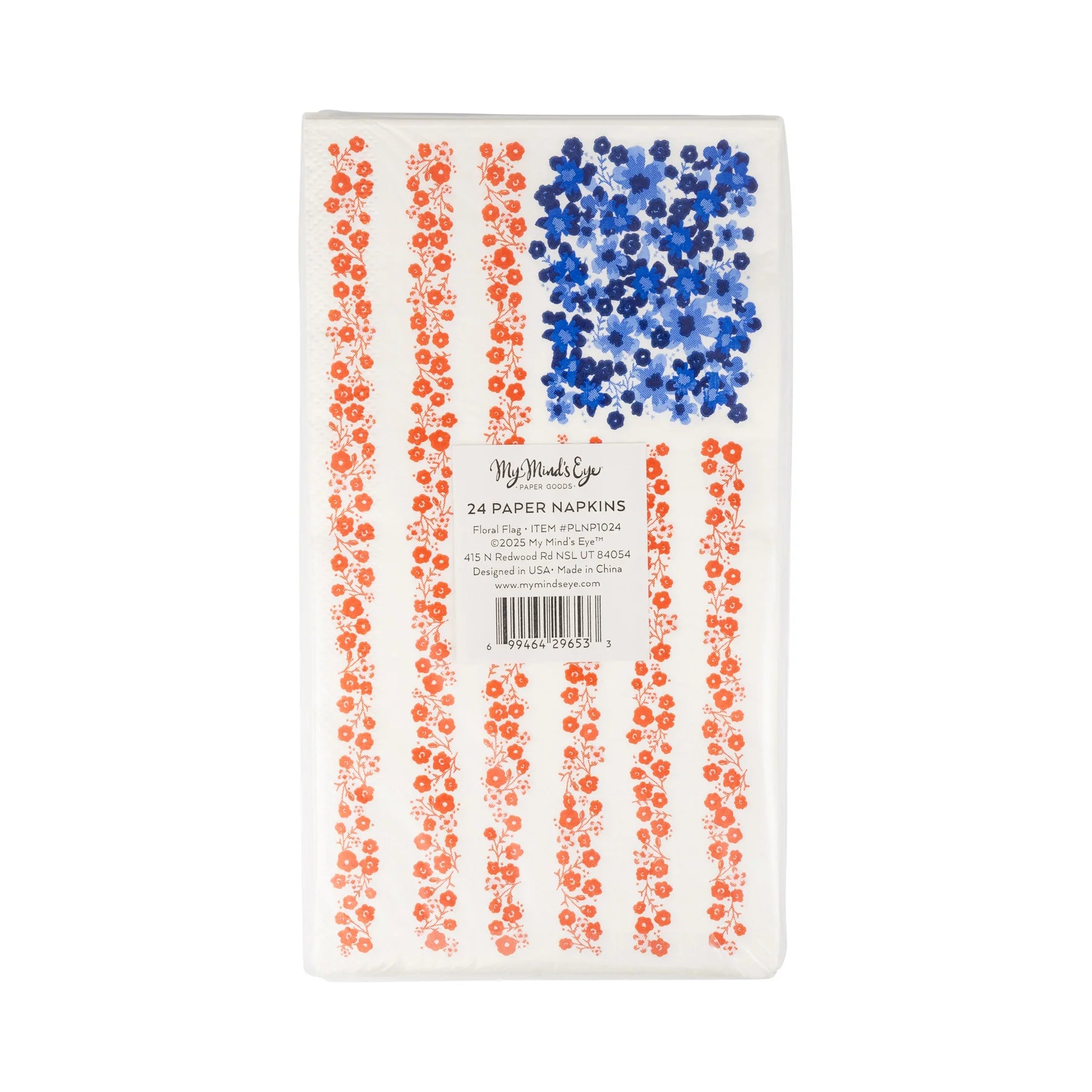 Floral American Flag Guest Napkins