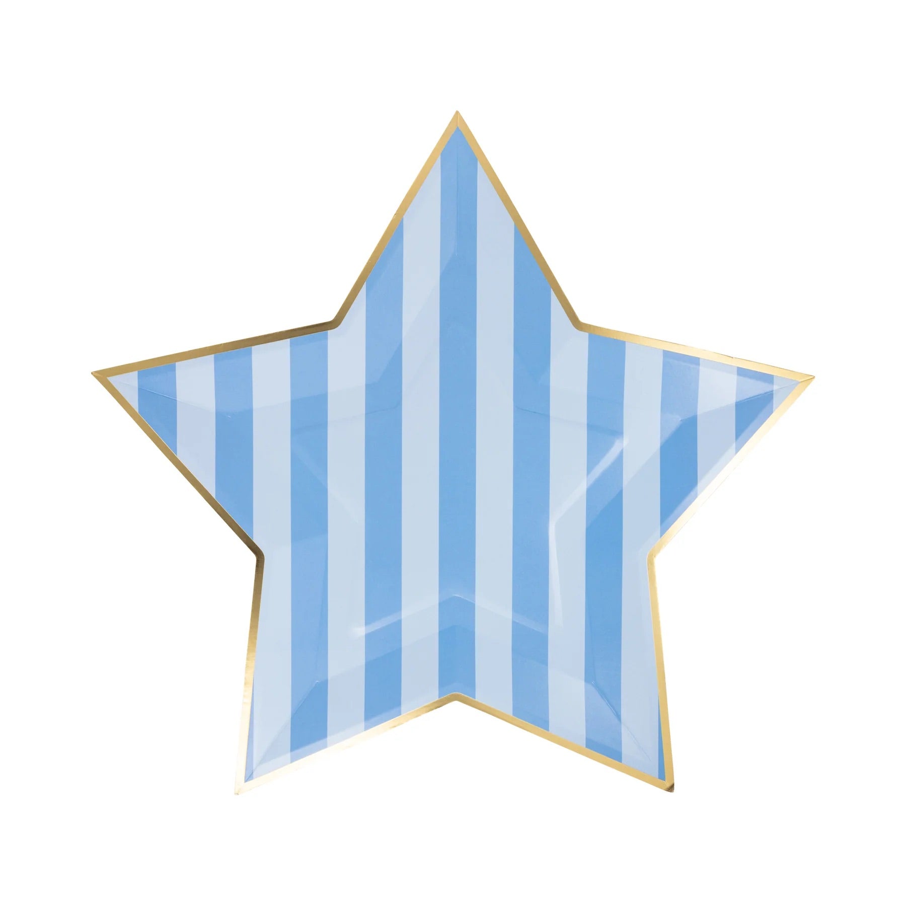 Striped Star Shaped Paper Plates, 8ct | Patriotic Plates, July 4th Paper Plates, 4th of July Party Supplies, Paper Dinner Plates, Patriotic