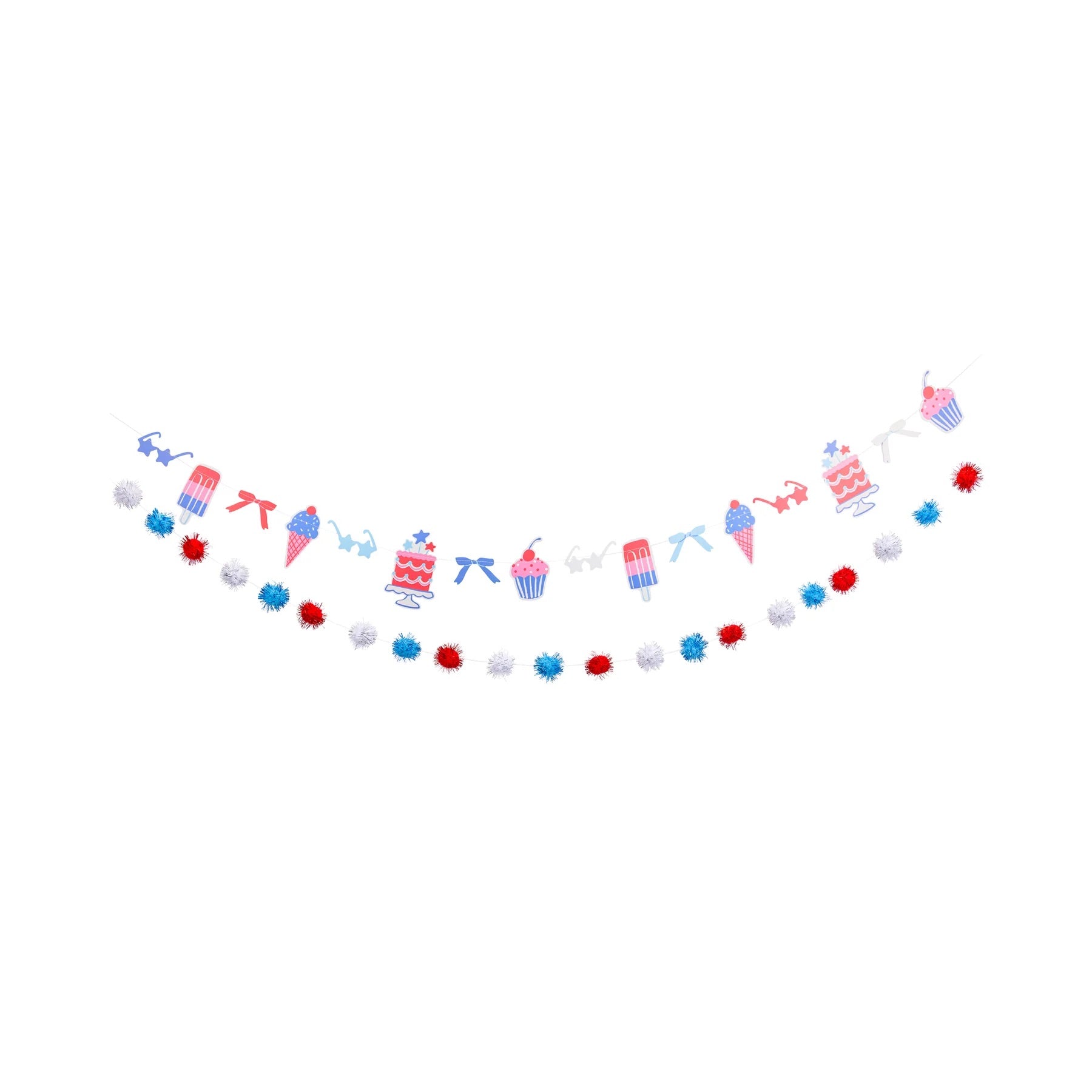 Summertime Party Banner Set | 4th of July Banner, Patriotic Banner, Summer Birthday Party, 4th of July Party Decor, Pool Party, Ice Cream