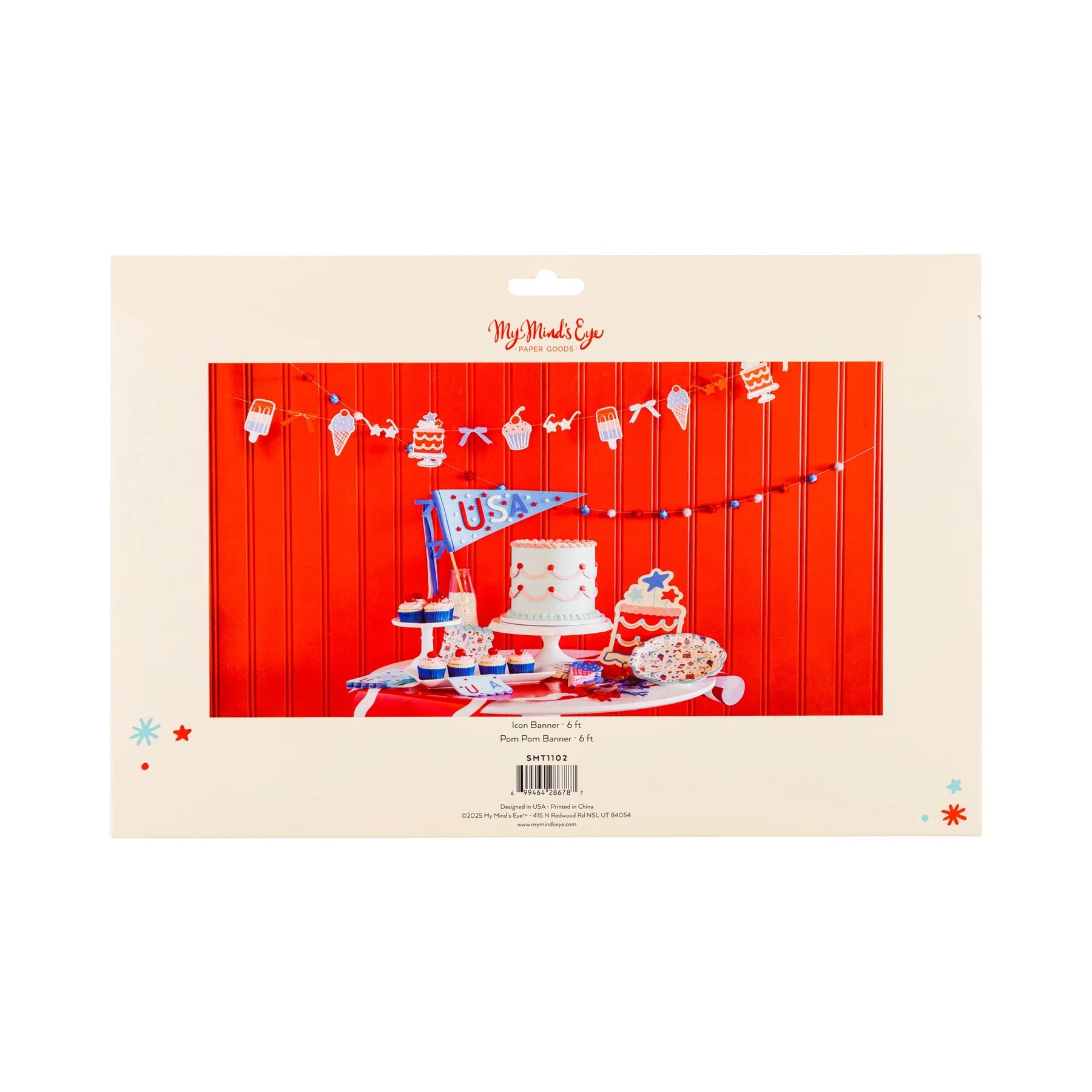 Summertime Party Banner Set | 4th of July Banner, Patriotic Banner, Summer Birthday Party, 4th of July Party Decor, Pool Party, Ice Cream