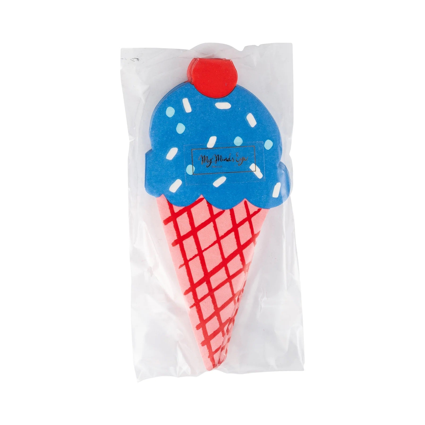 Ice Cream Shaped Napkins, 24ct | Ice Cream Cone Shaped Paper Napkins, Birthday Party, Kids Pool Party, Sundae Bar, 4th of July Party