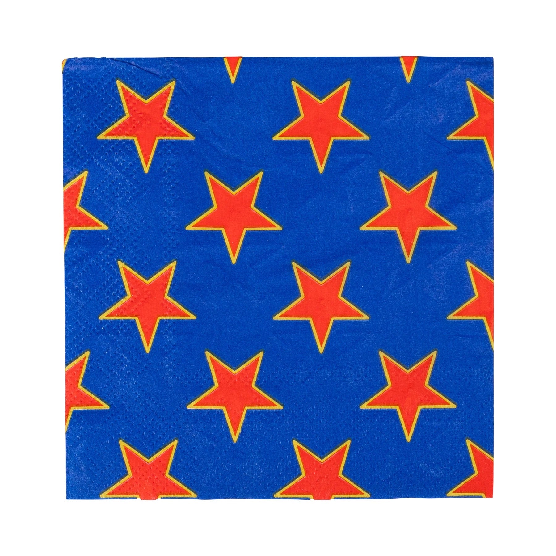 Gold Star Cocktail Napkins, 18ct | Patriotic Napkins, July 4th Paper Napkins, 4th of July Party Supplies, Fourth of July Tableware, Beverage
