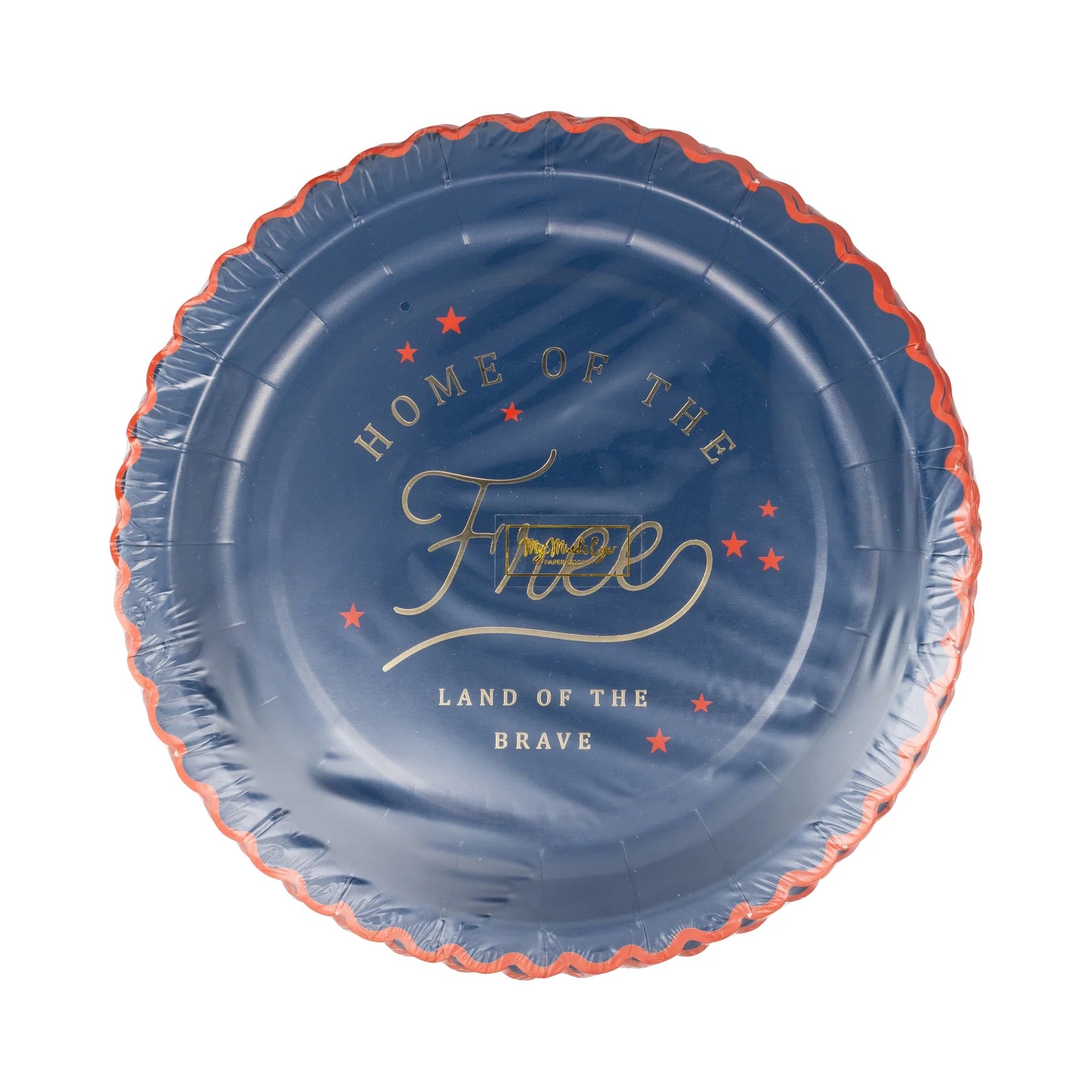 Home of the Free 9" Paper Plates, 8ct | Patriotic Plates, July 4th Paper Plates, 4th of July Party Supplies, Paper Dinner Plates, Patriotic