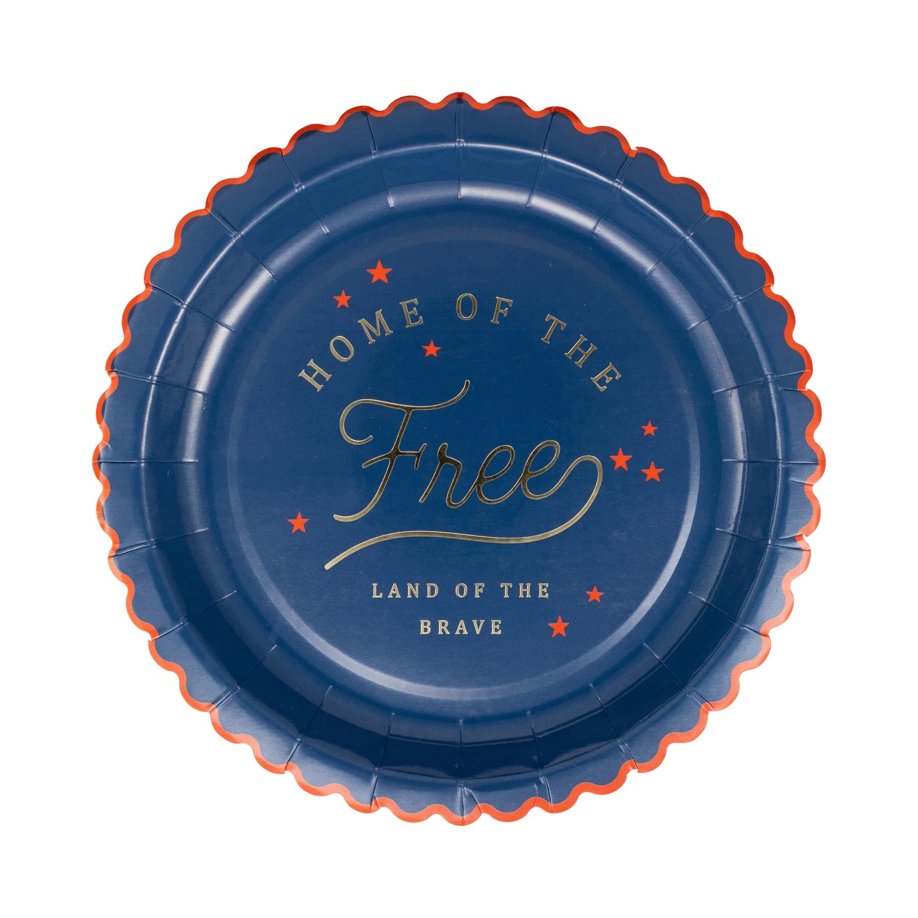 Home of the Free 9" Paper Plates, 8ct | Patriotic Plates, July 4th Paper Plates, 4th of July Party Supplies, Paper Dinner Plates, Patriotic