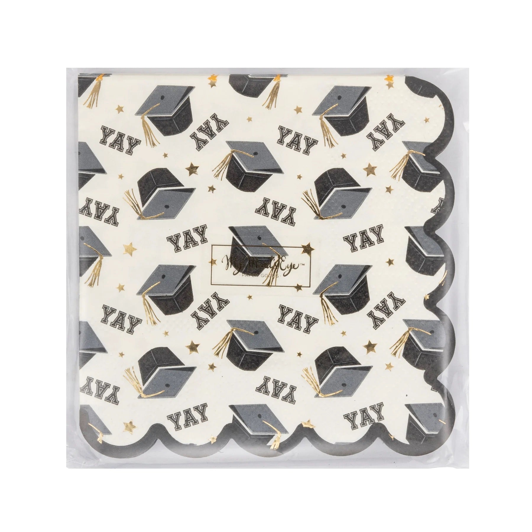Yay Graduation Cap Pattern Paper Napkin, 18ct | Graduation Party | Graduation Napkins | Grad Party Decor | Graduation Decor | Grad Napkins