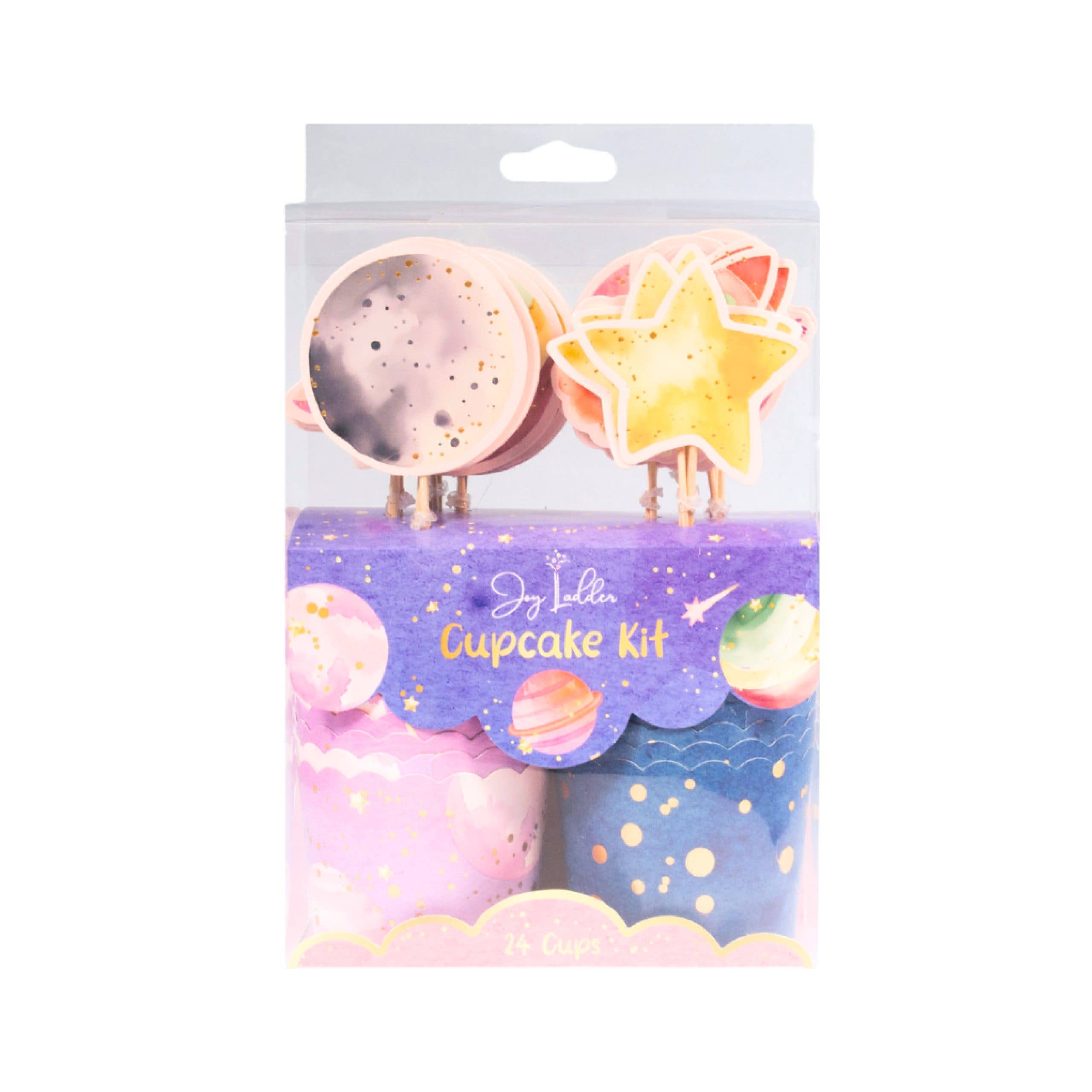 Astronaut cupcake kit in packaging