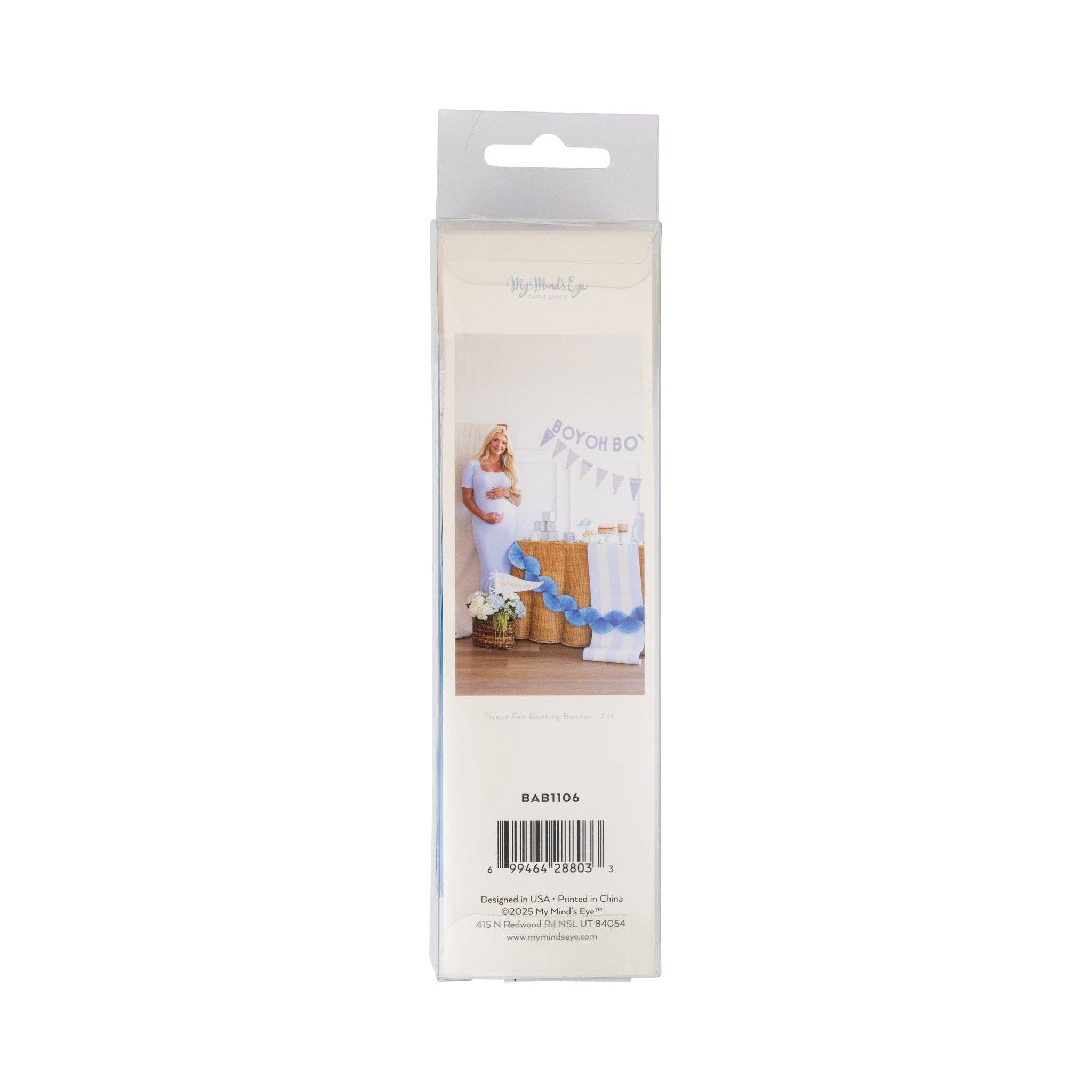  Blue tissue bunting banner packaging back with styling inspiration
