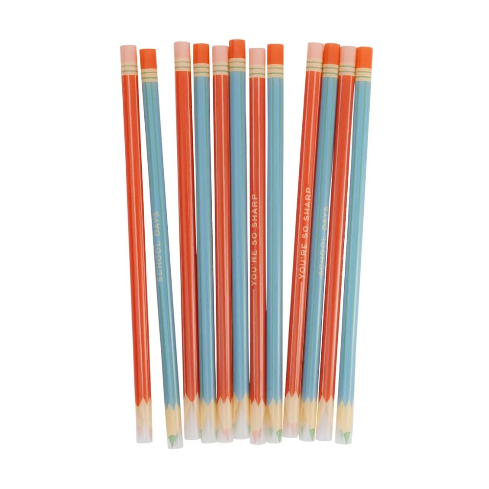 Colored pencil reusable straws arranged in multiple colors.
