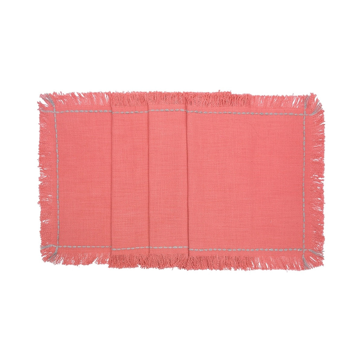 Cheryl Solid Coral Spring Table Runner, 13" x 72"