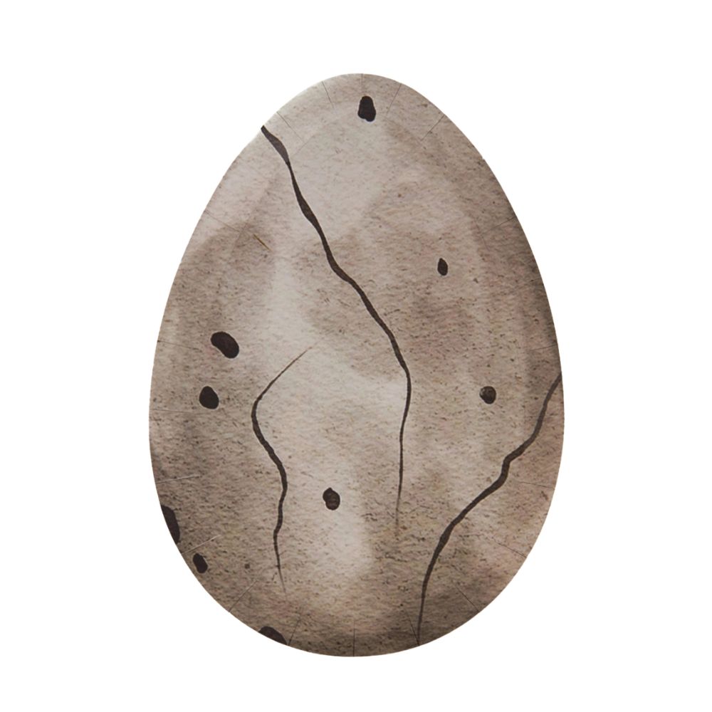 Single dinosaur egg plate showing textured cracked pattern
