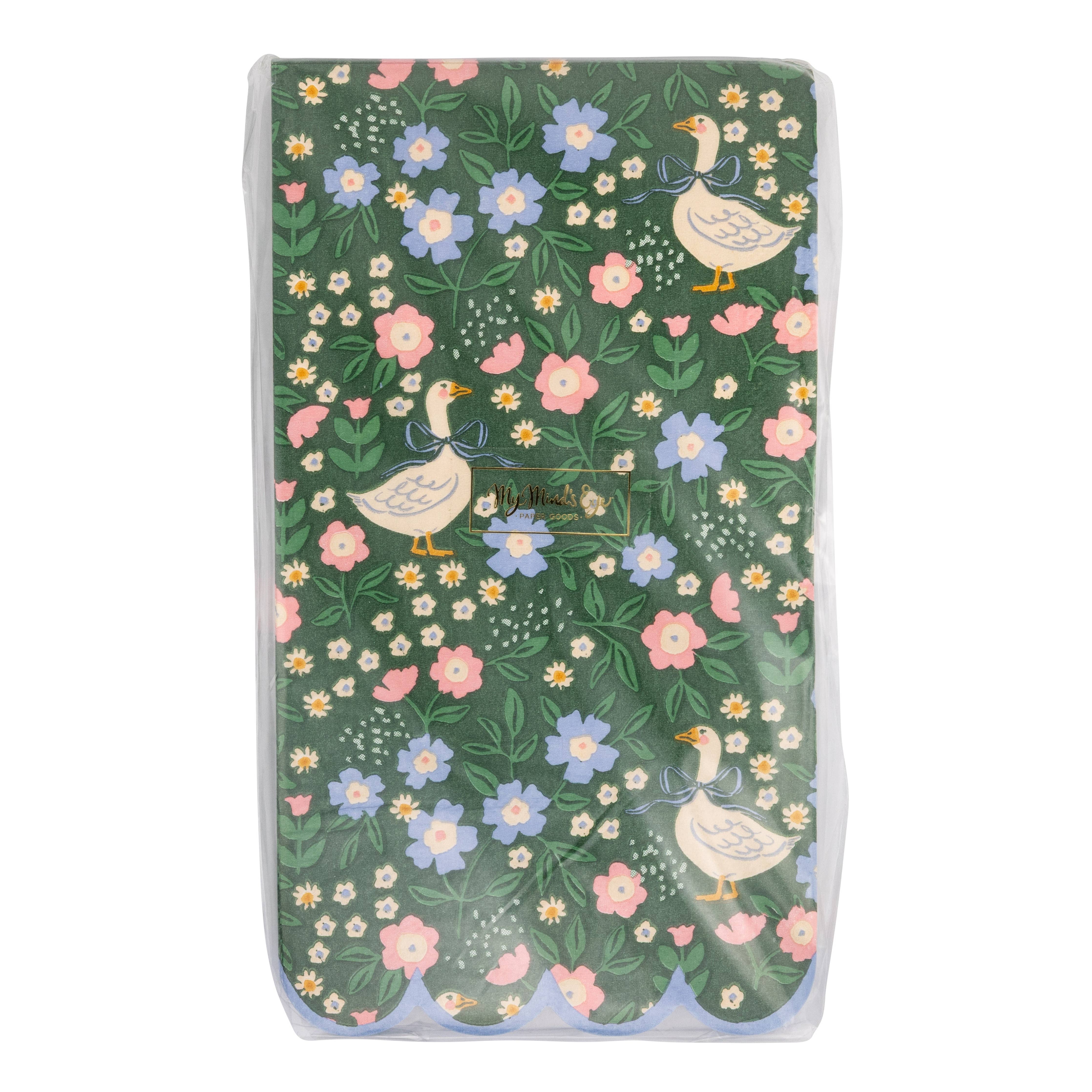Packaged Garden Goose dinner napkins front view