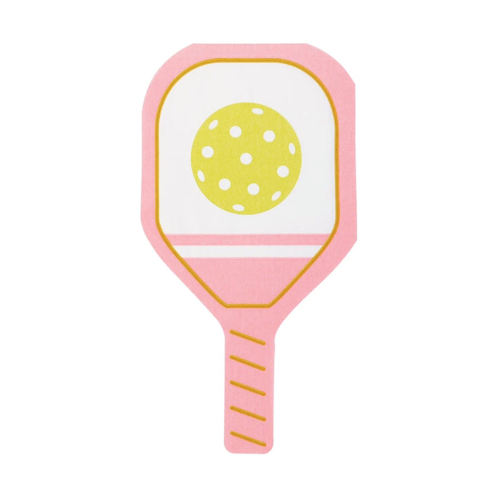 Brighten your pickleball party with our yellow pickleball plates! Perfect for bachelorettes and birthdays.