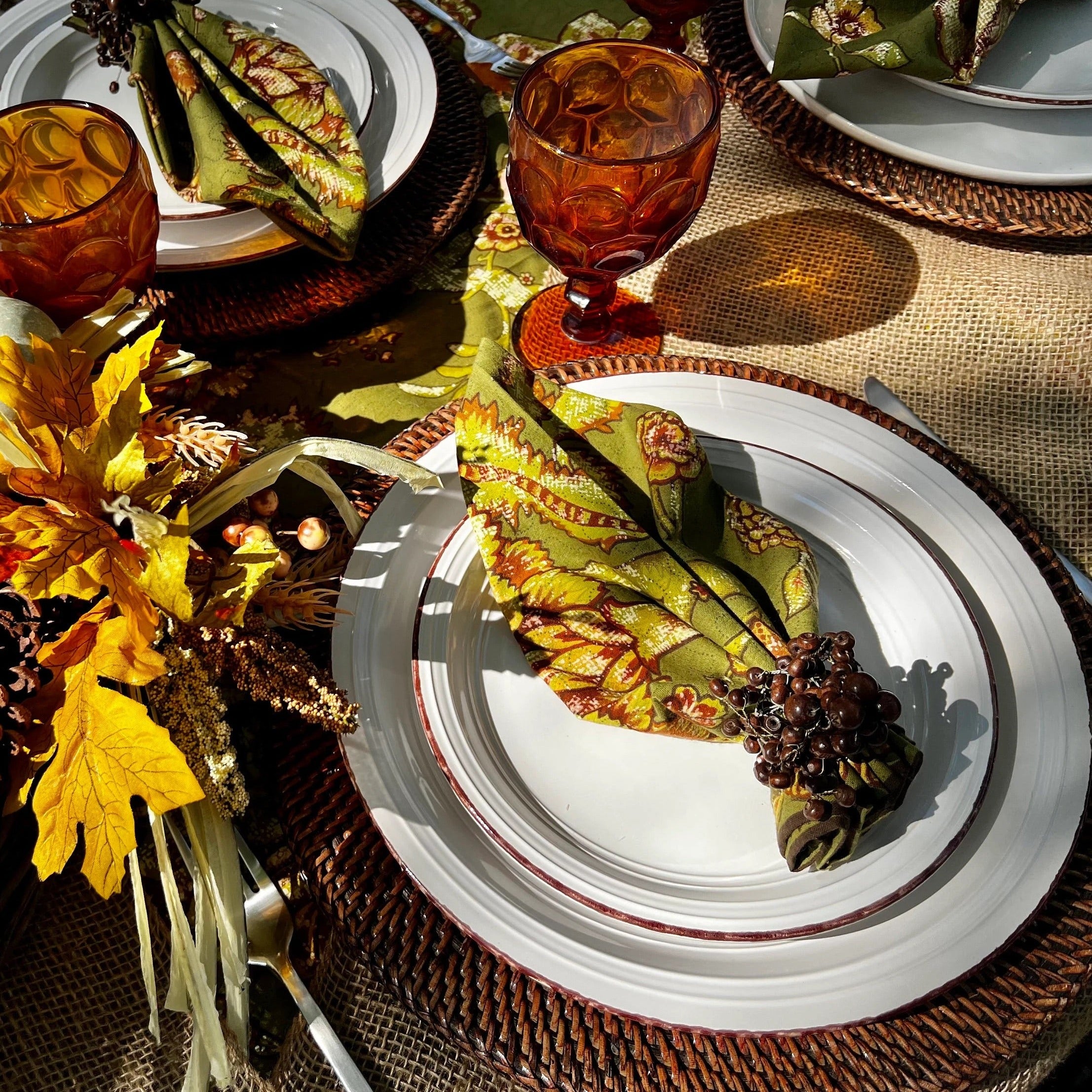 Discover the perfect blend of style and functionality with our Dark Brown Rattan Charger Plates. Crafted from natural wicker, these handmade boho charger plates fit standard dinner plates and add a chic, rustic touch to any meal. Ideal for those seeking brown placemats that combine durability with aesthetic appeal.