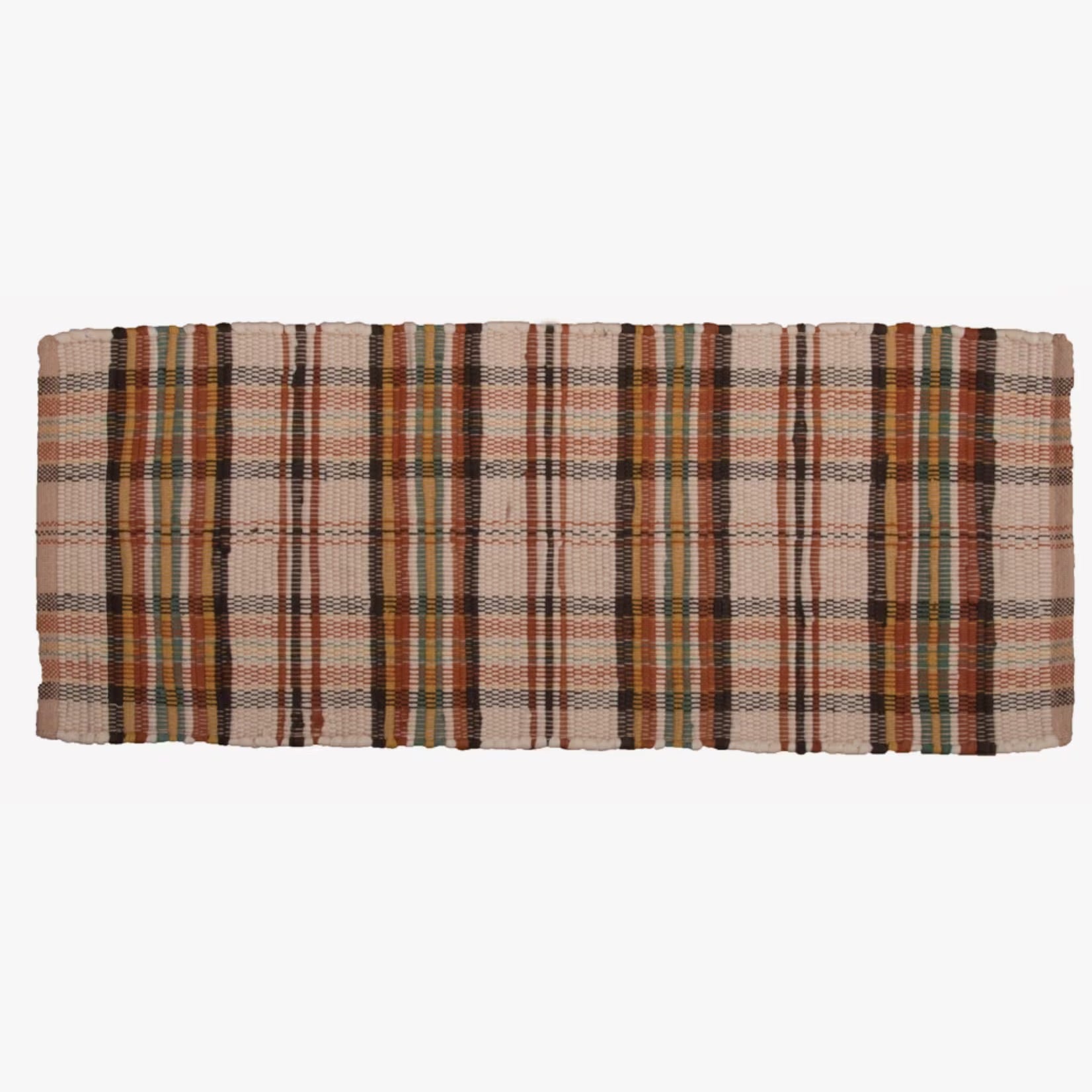Brown, Orange and Cream Thanksgiving Table Runner.