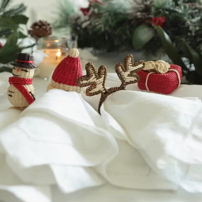 Reindeer antler Christmas napkin rings.