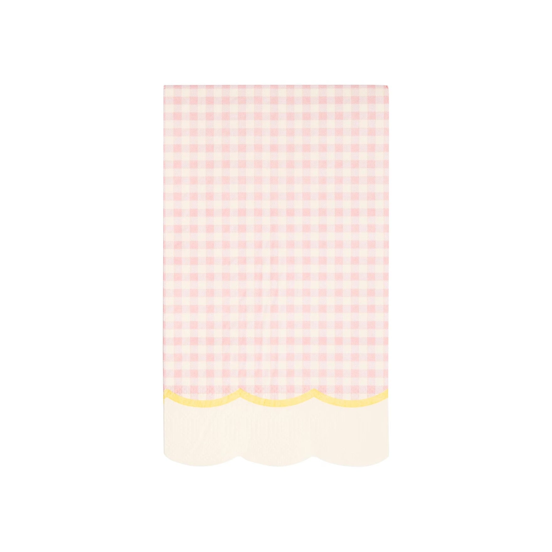 Pastel gingham paper dinner napkins perfect for Easter, baby shower or a first birthday party.