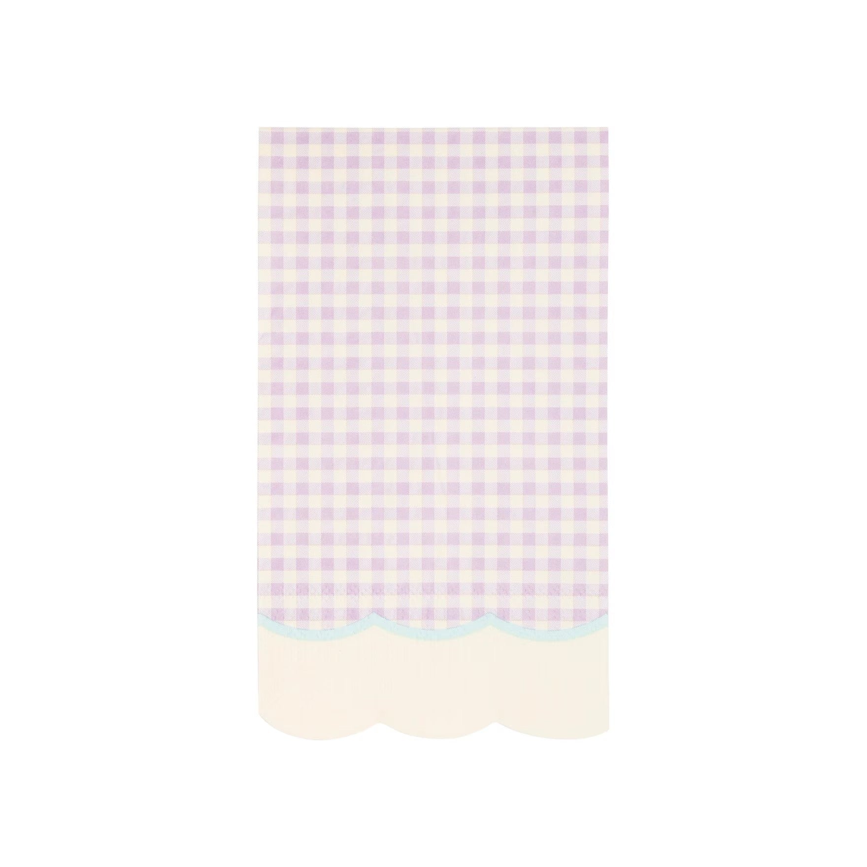 Pastel gingham paper dinner napkins perfect for Easter, baby shower or a first birthday party.